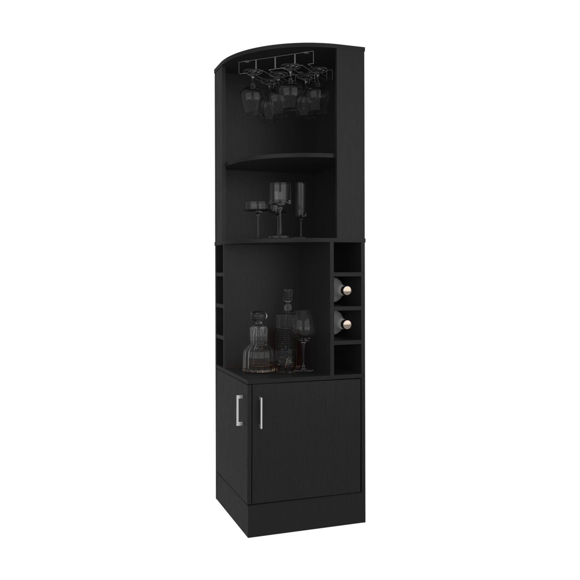 BAR FMFURNITURE ESQUINERO SOPORTE COPAS FM 001N NEGRO - 3