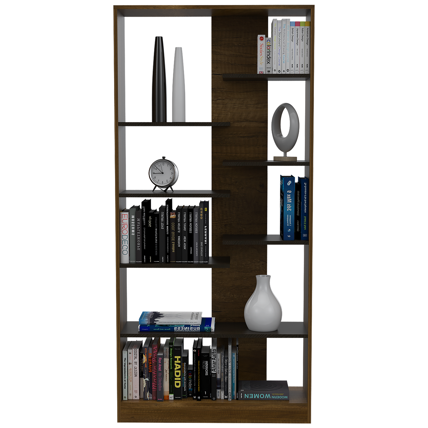 LIBRERO FM-003C - CAFE OSCURO Y NEGRO - 3