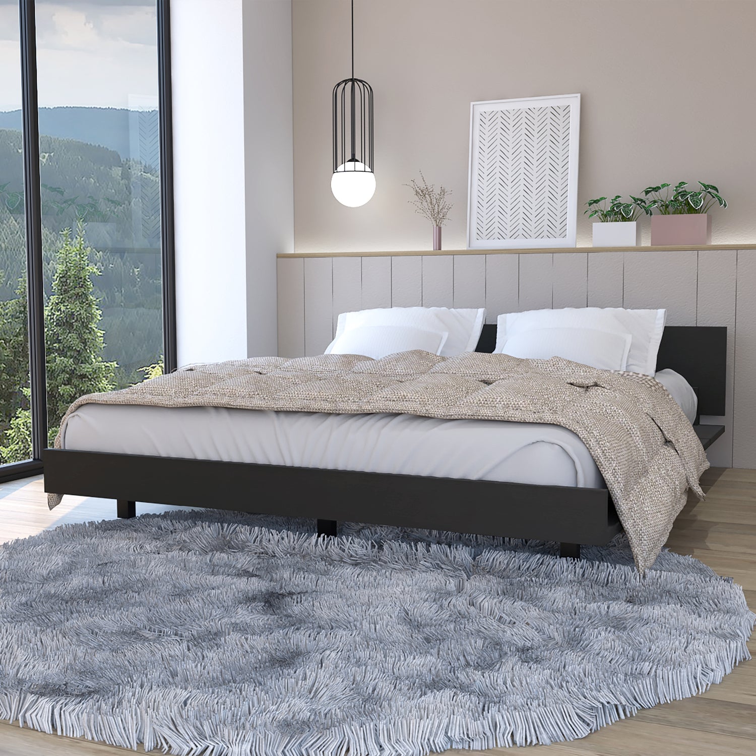 BASE CAMA FMFURNITURE FM-001N 2 PLAZAS NEGRO - 4