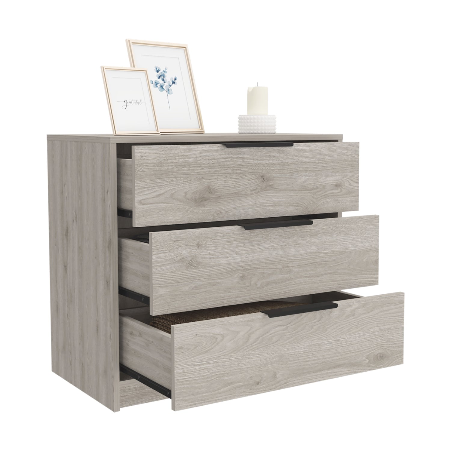 COMODA FMFURNITURE 3 CAJONES FM 001C CAFE CLARO - 4
