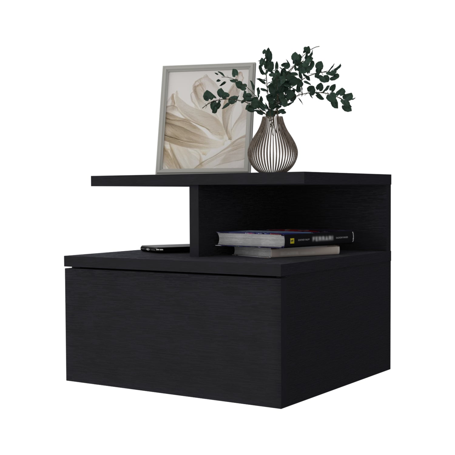 VELADOR FMFURNITURE FLOTANTE 1 CAJÓN FM 007N NEGRO - 3