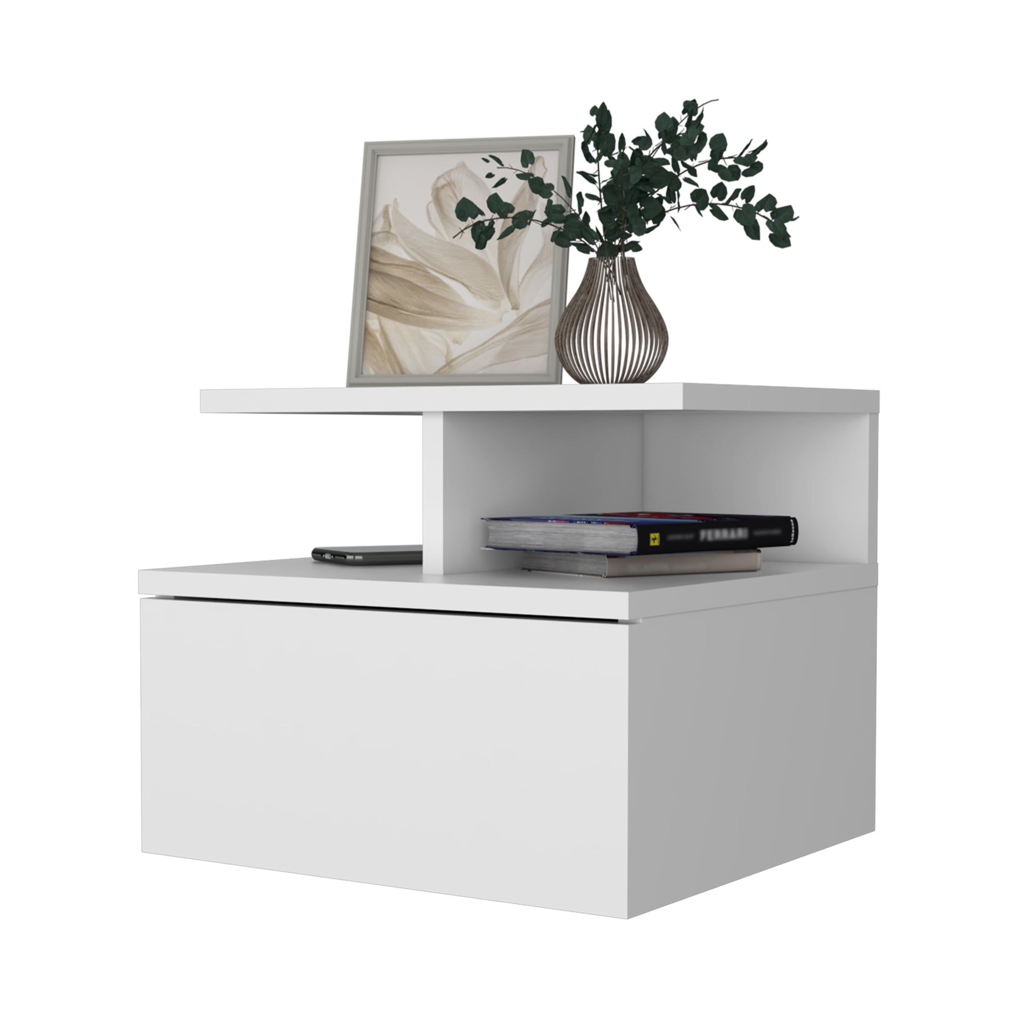 VELADOR FMFURNITURE FLOTANTE 1 CAJÓN FM 007B BLANCO - 3