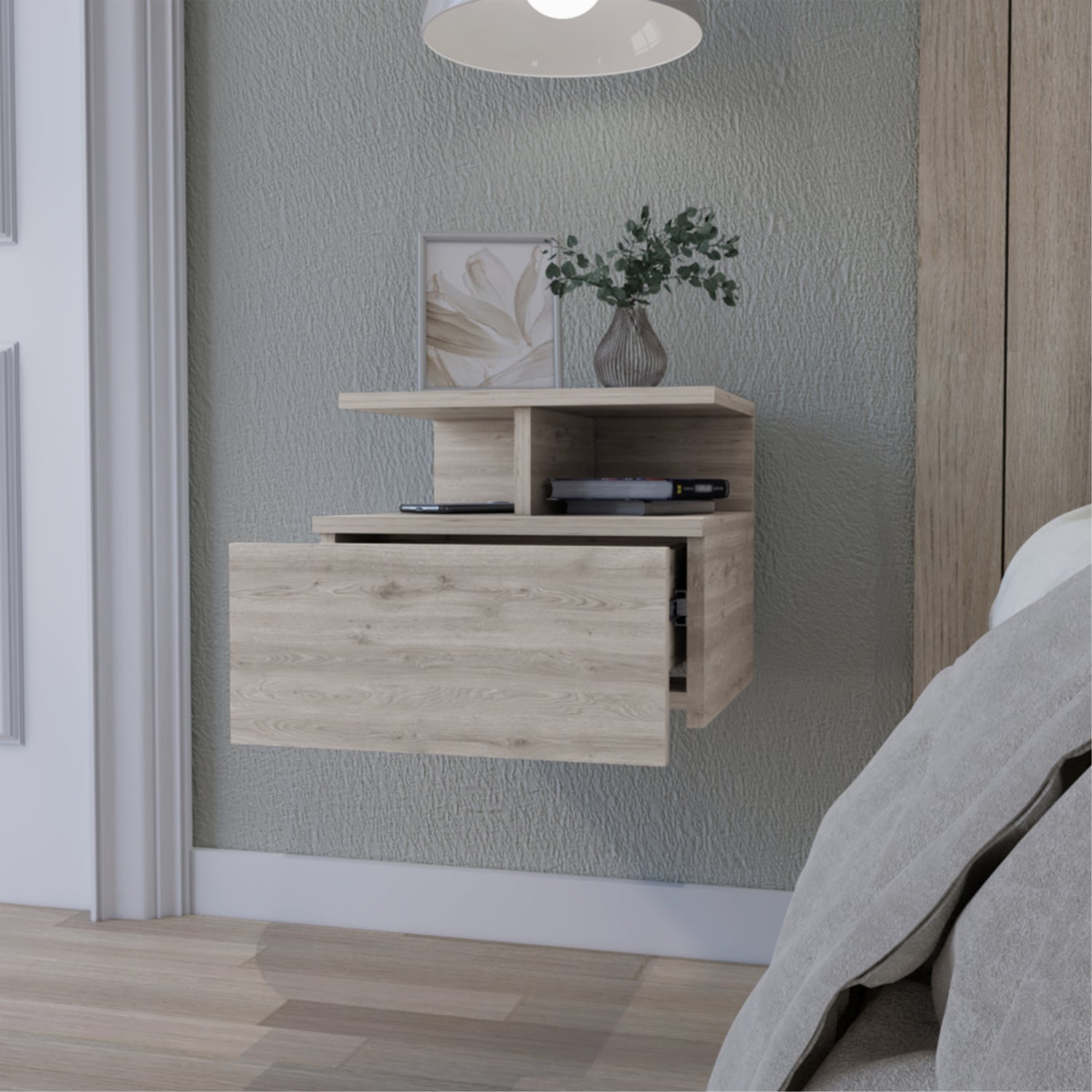 VELADOR FMFURNITURE FLOTANTE 1 CAJÓN FM 007E BEIGE - 6