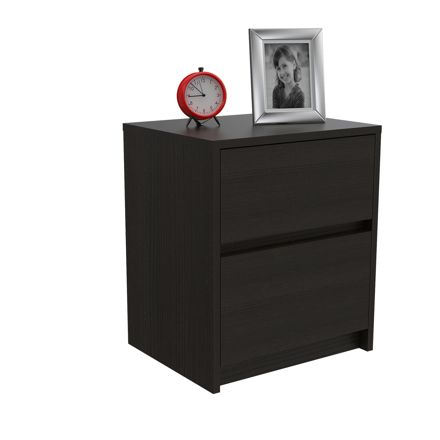 VELADOR FMFURNITURE 2 CAJONES FM 024N NEGRO - 3