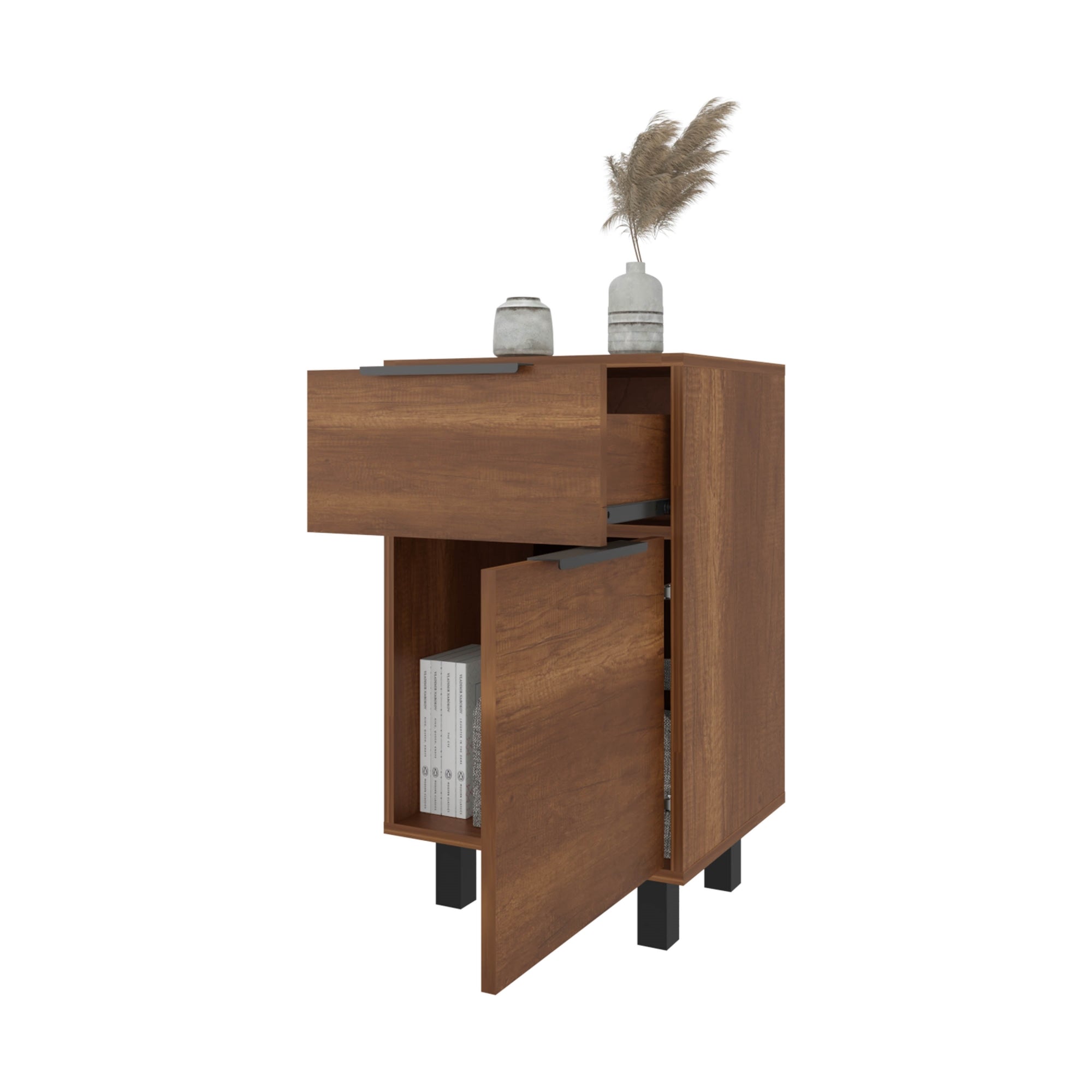 VELADOR FMFURNITURE 1 CAJÓN 1 PUERTA FM 002O CAFÉ OSCURO - 4