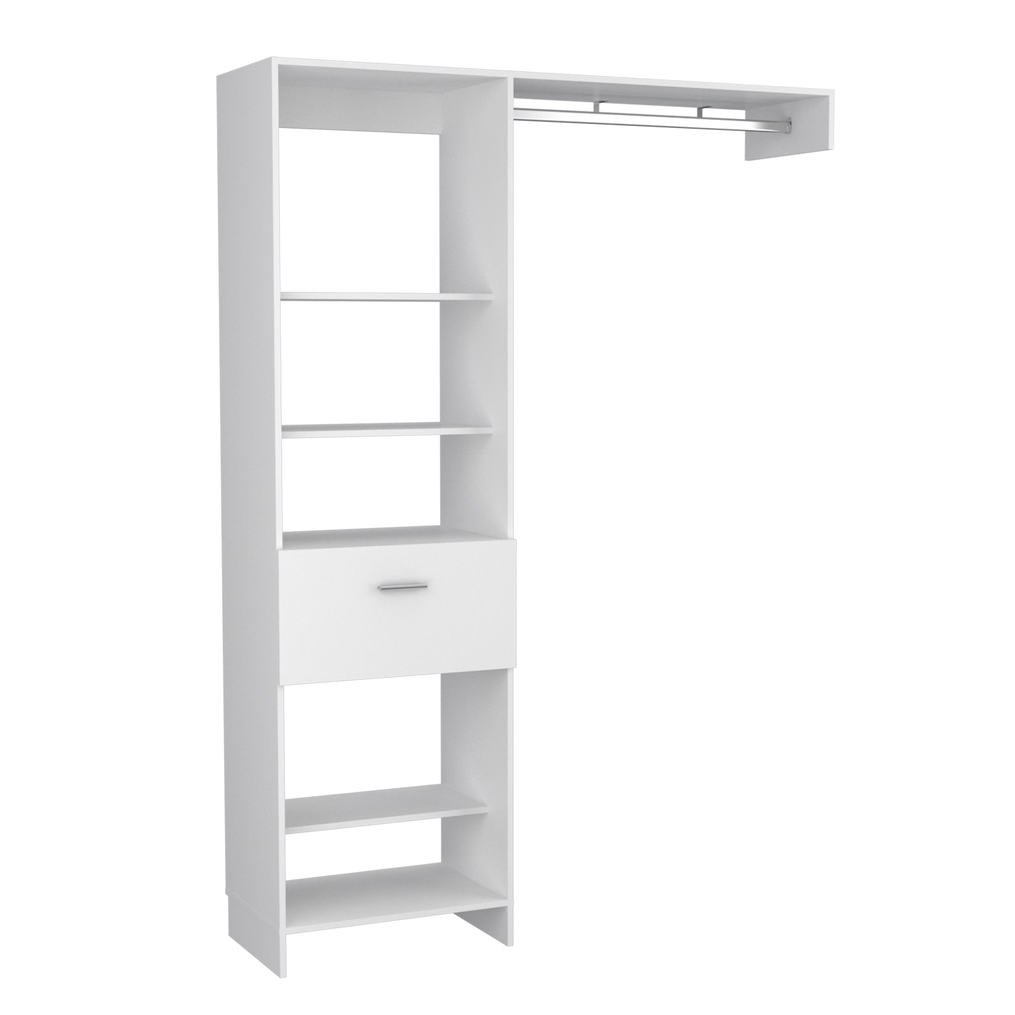 CLOSET FMFURNITURE 1 CAJÓN 5 REPISAS FM 014B BLANCO - 1