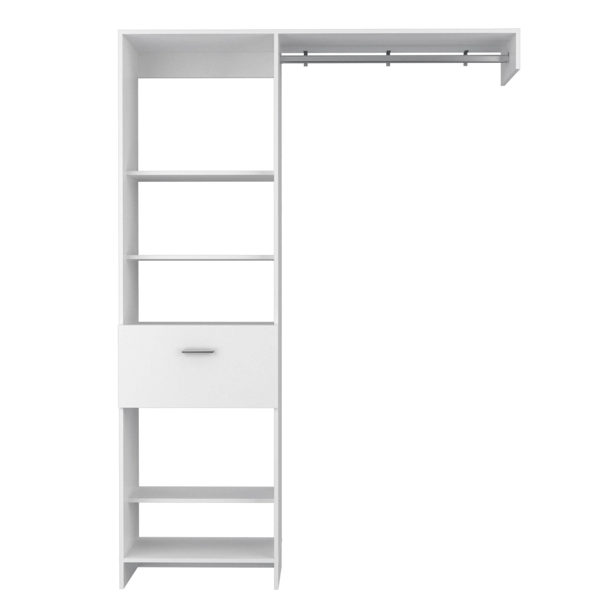 CLOSET FMFURNITURE 1 CAJÓN 5 REPISAS FM 014B BLANCO - 2