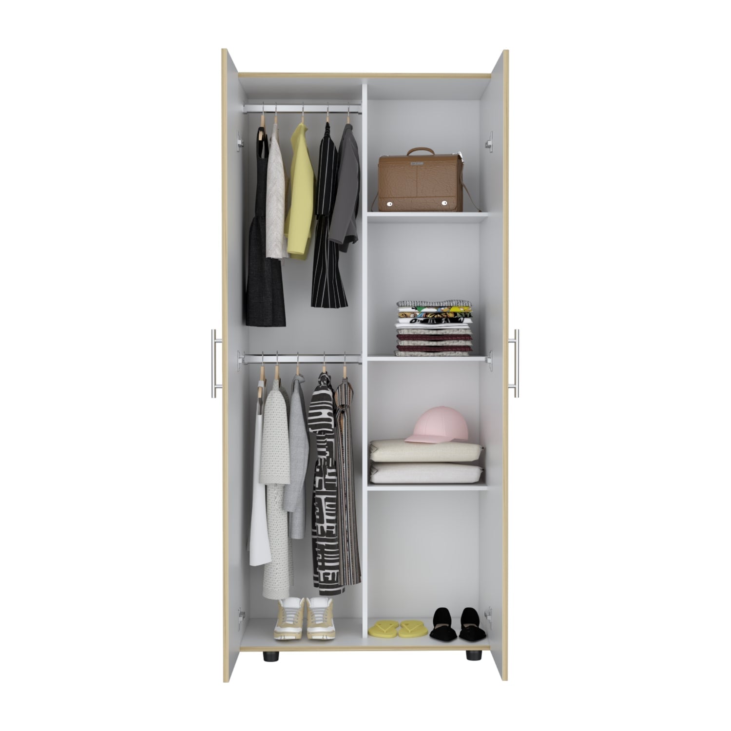 CLOSET FMFURNITURE 2 PUERTAS FM 021C CAFÉ CLARO - 3