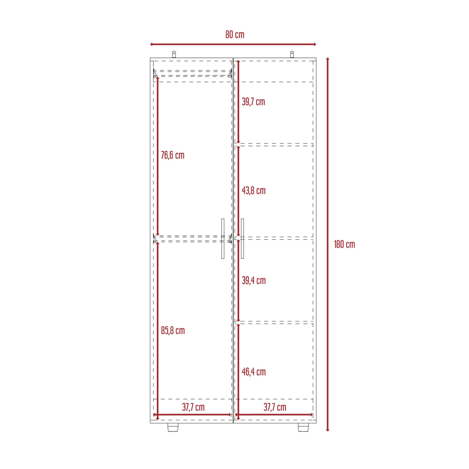 CLOSET FMFURNITURE 2 PUERTAS FM 021C CAFÉ CLARO - 7
