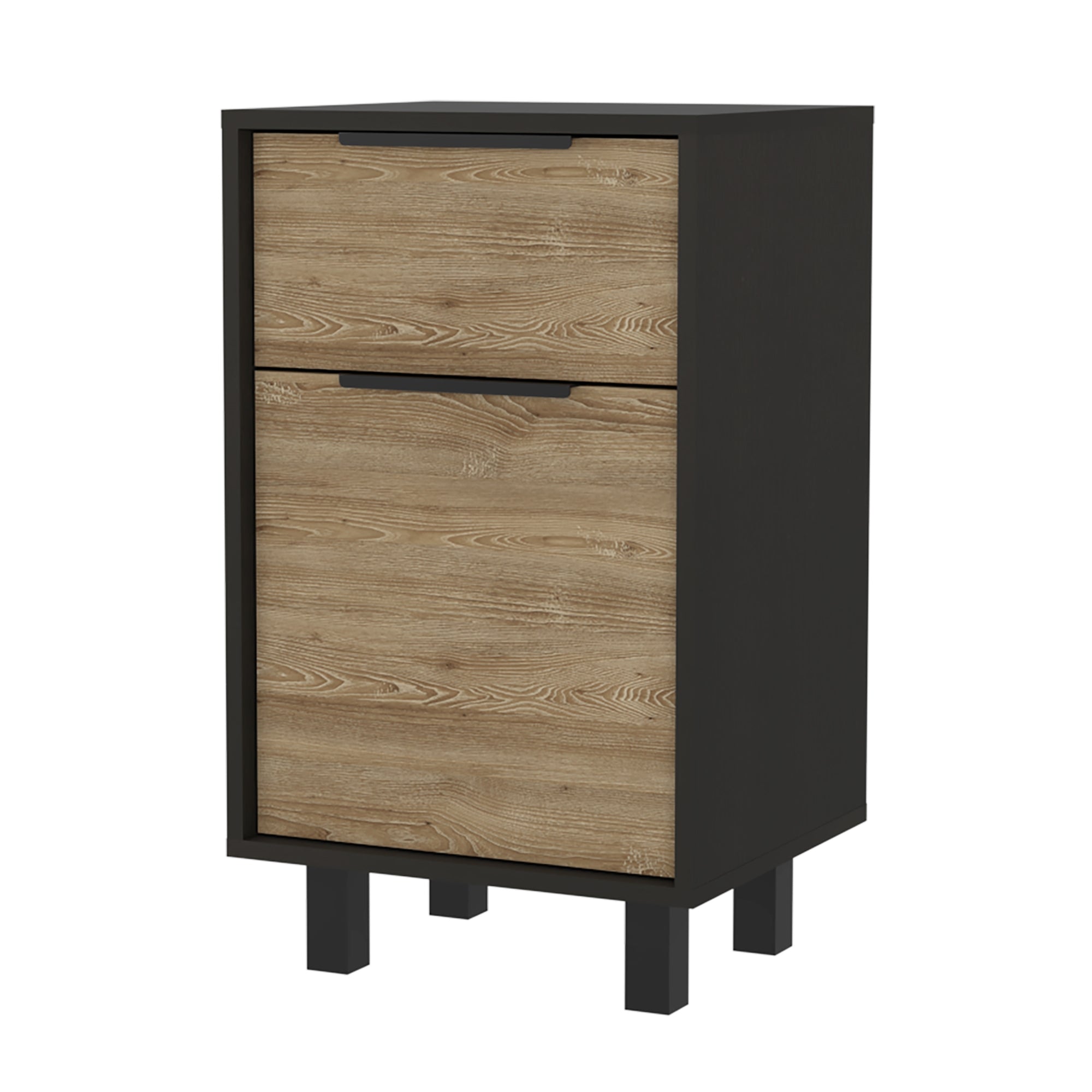 VELADOR FMFURNITURE 1 CAJON 1 PUERTA FM 002N Y CAFE CLARO NEGRO