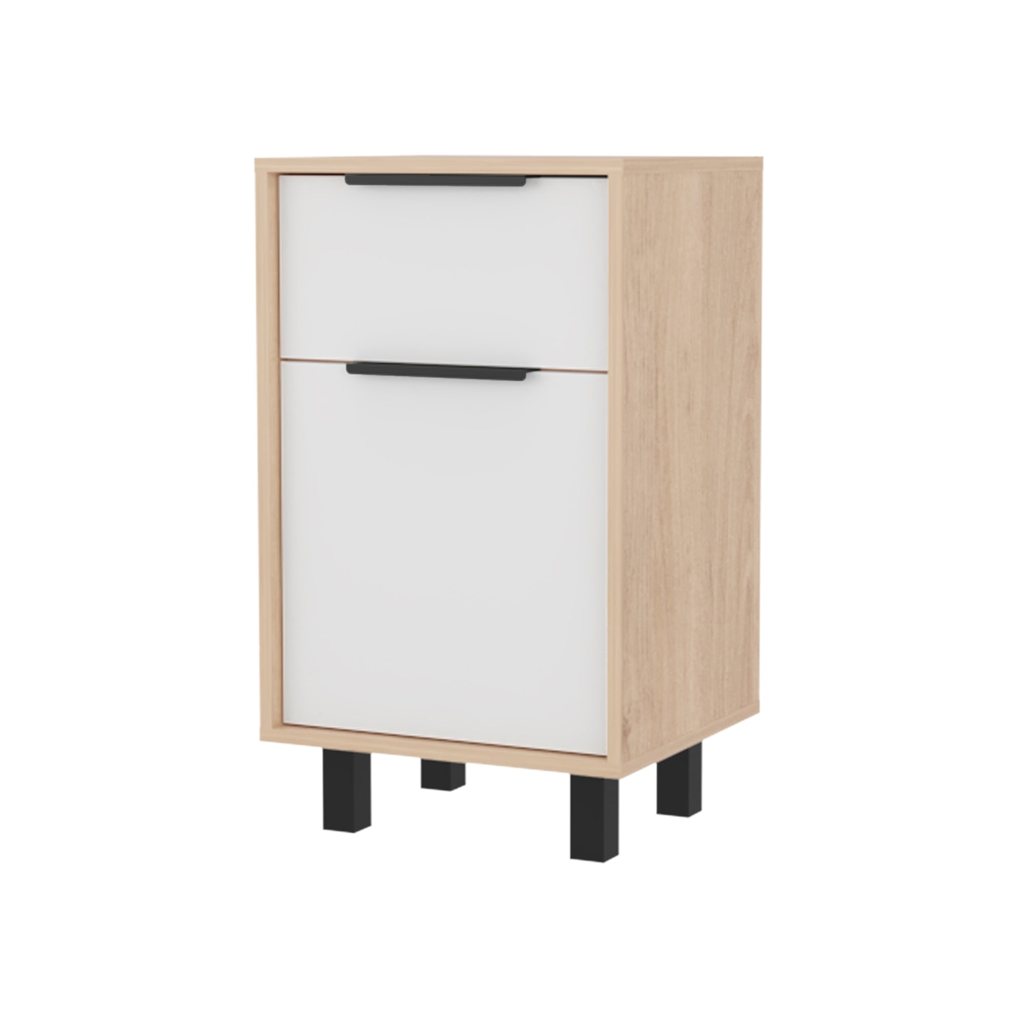 VELADOR FMFURNITURE 1 CAJÓN 1 PUERTA FM 002A CAFÉ CLARO - 1