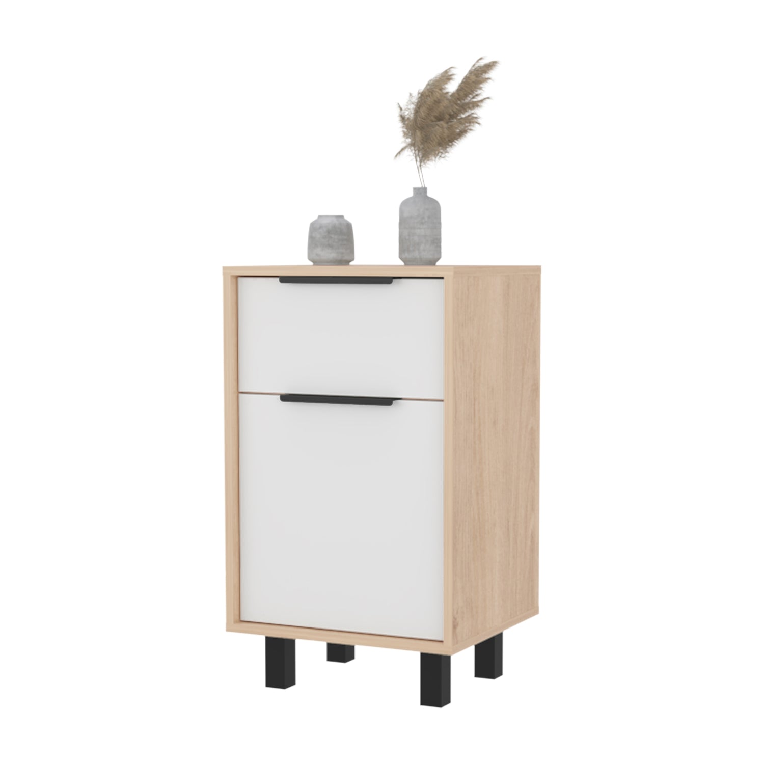 VELADOR FMFURNITURE 1 CAJÓN 1 PUERTA FM 002A CAFÉ CLARO - 3