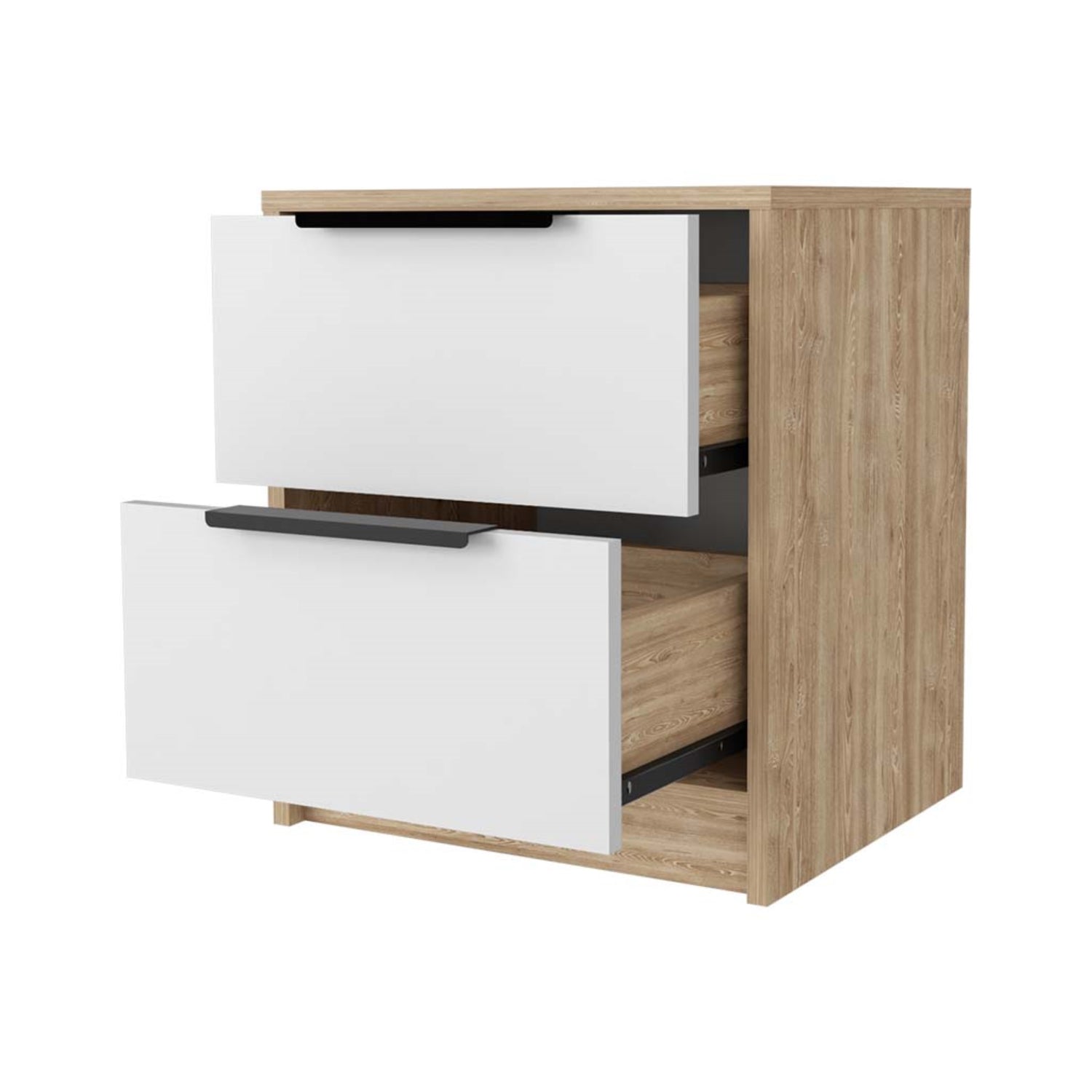 VELADOR FMFURNITURE 2 CAJONES FM 001C CAFE CLARO - 2
