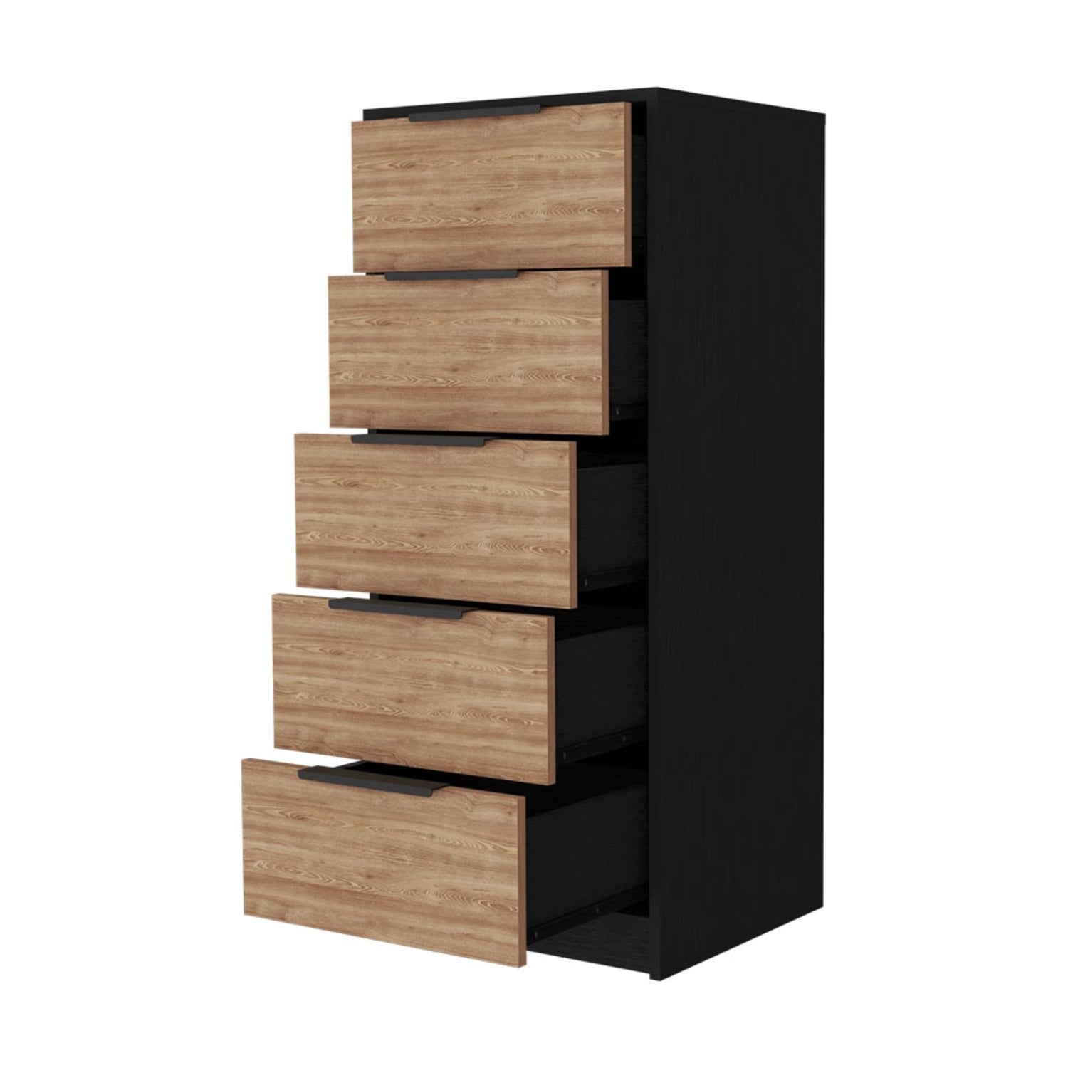 COMODA FMFURNITURE 5 CAJONES FM 002N NEGRO - 2