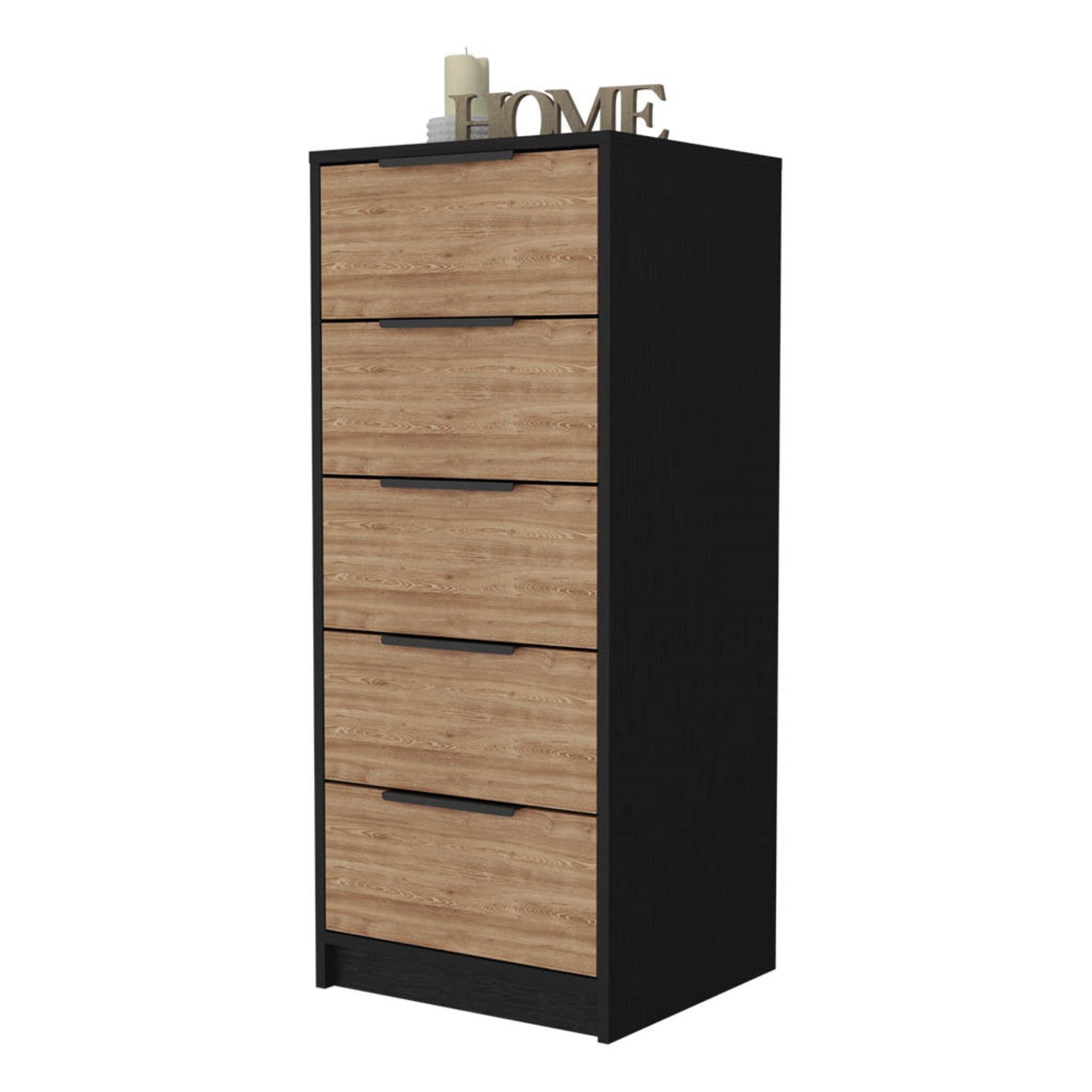 COMODA FMFURNITURE 5 CAJONES FM 002N NEGRO - 3