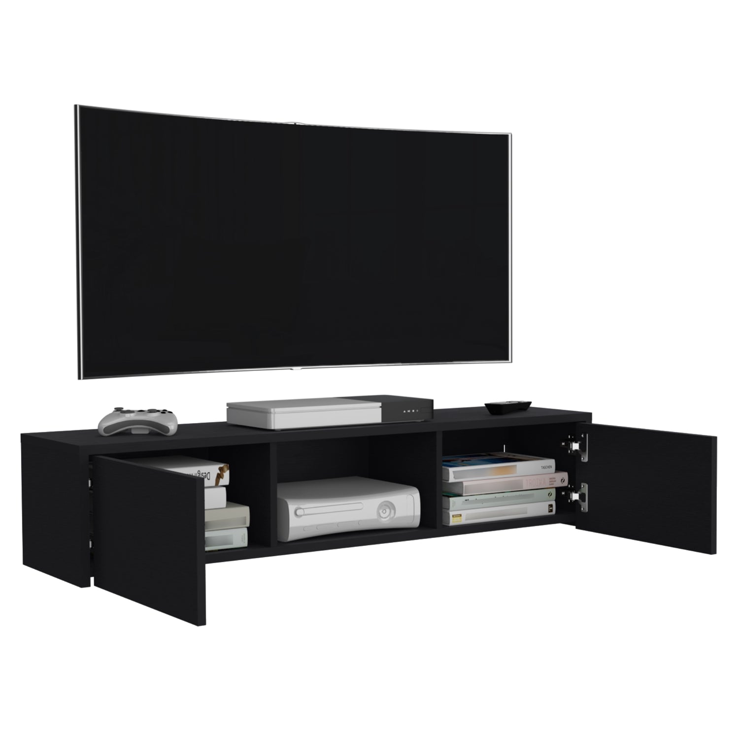 PANEL TV FMFURNITURE NEGRO 49' CON 2 PUERTAS FM 011N - 3