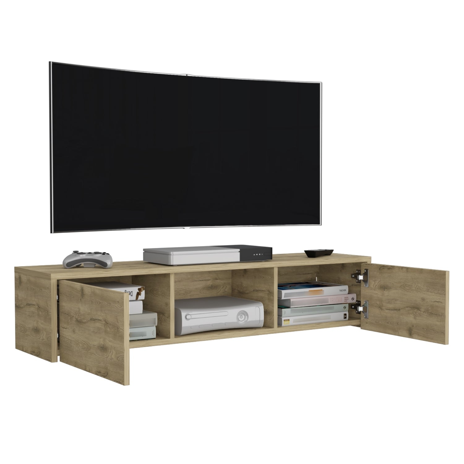 PANEL TV FMFURNITURE CAFÉ CLARO 49' CON 2 PUERTAS FM 011C - 3