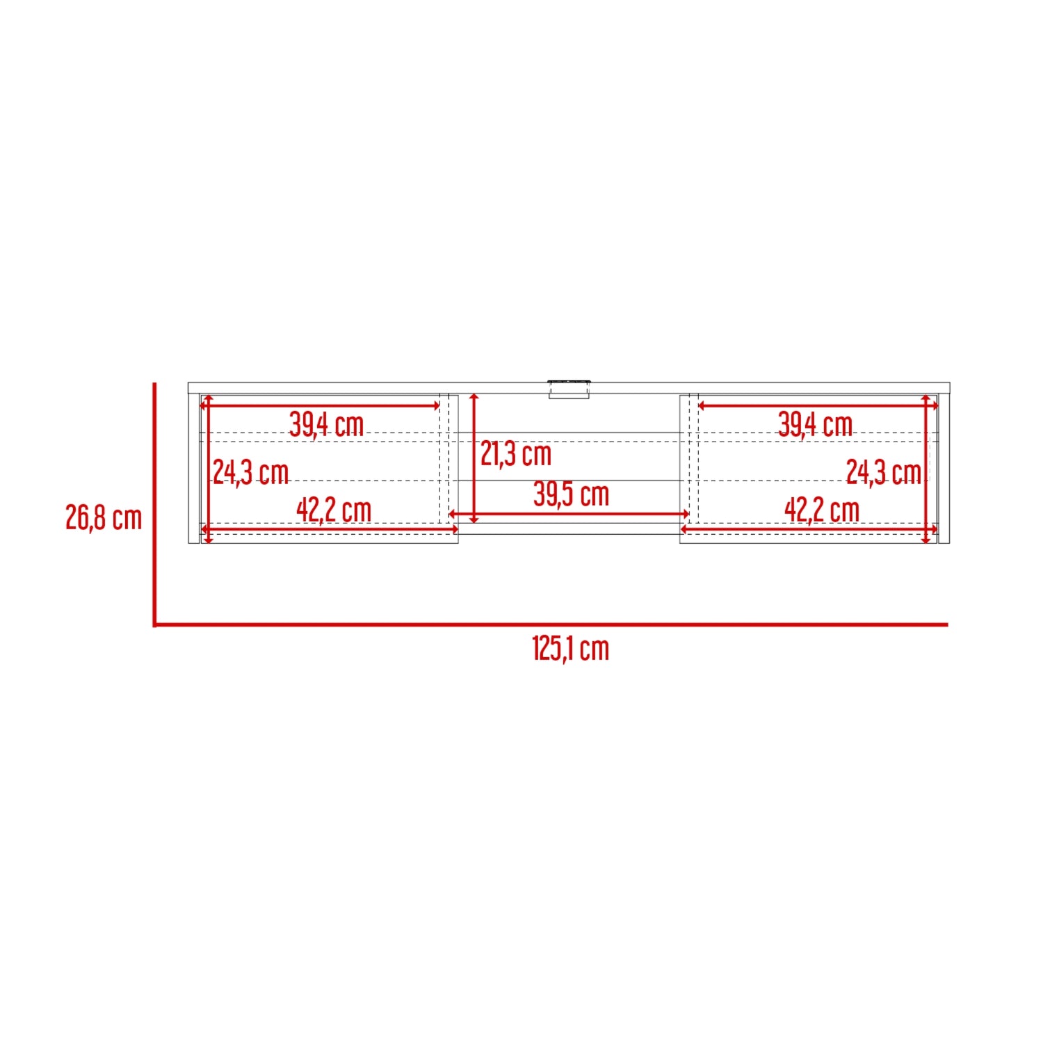 PANEL TV FMFURNITURE BLANCO 49' CON 2 PUERTAS FM 011B - 7