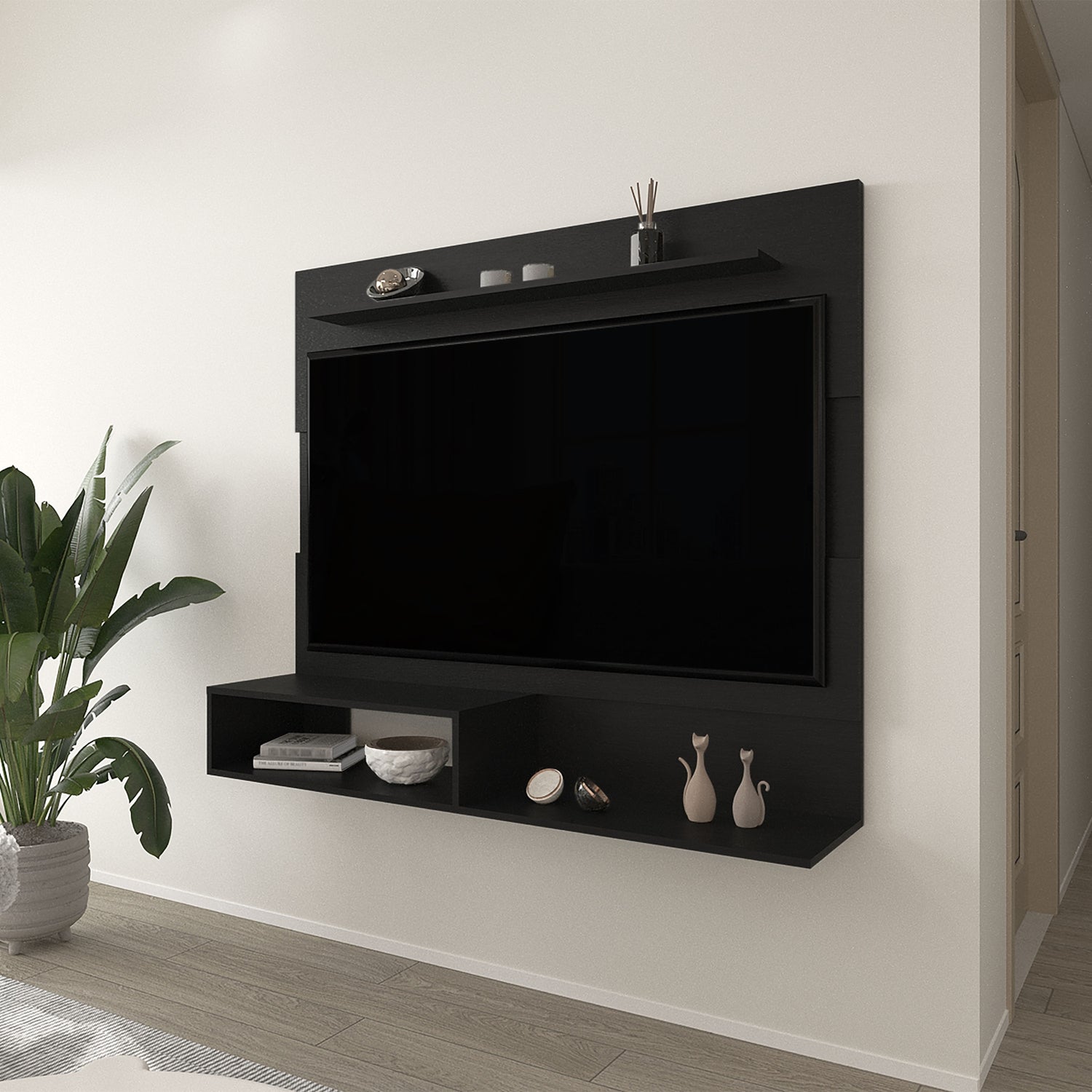 PANEL TV FMFURNITURE NEGRO 55' 120X140X31.5 CM FM 001N - 3