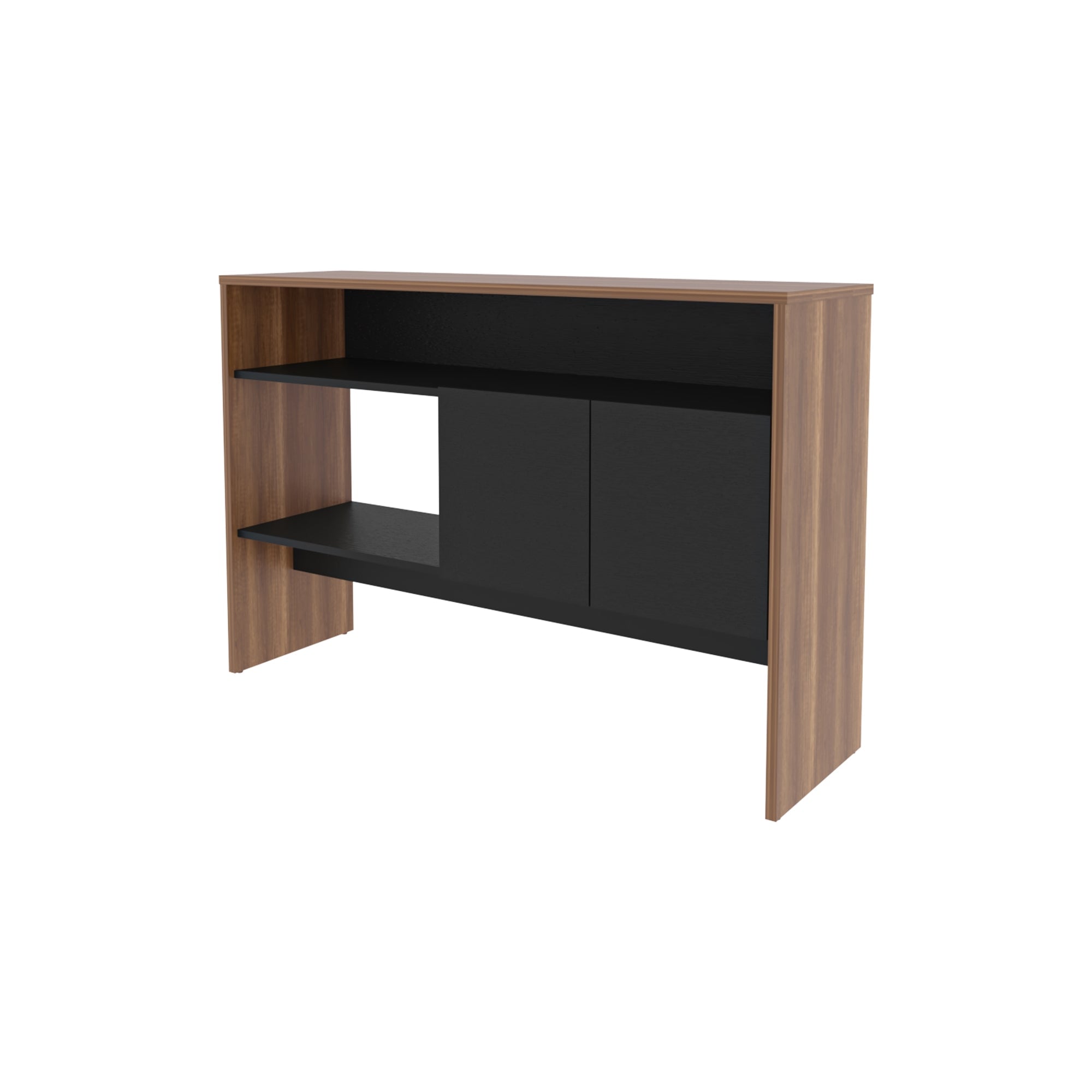ARRIMO FMFURNITURE MUEBLE 2 PUERTAS 80X120X35 CM FM 002C CLARO NEGRO CAFE - 1