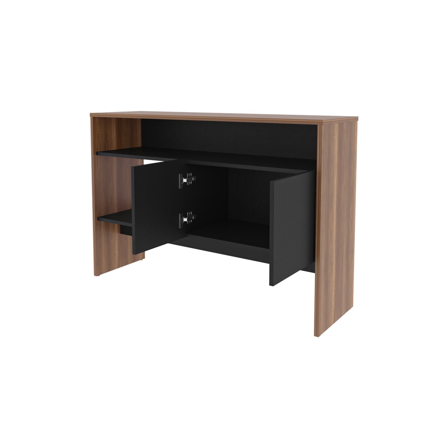 ARRIMO FMFURNITURE MUEBLE 2 PUERTAS 80X120X35 CM FM 002C CLARO NEGRO CAFE - 2