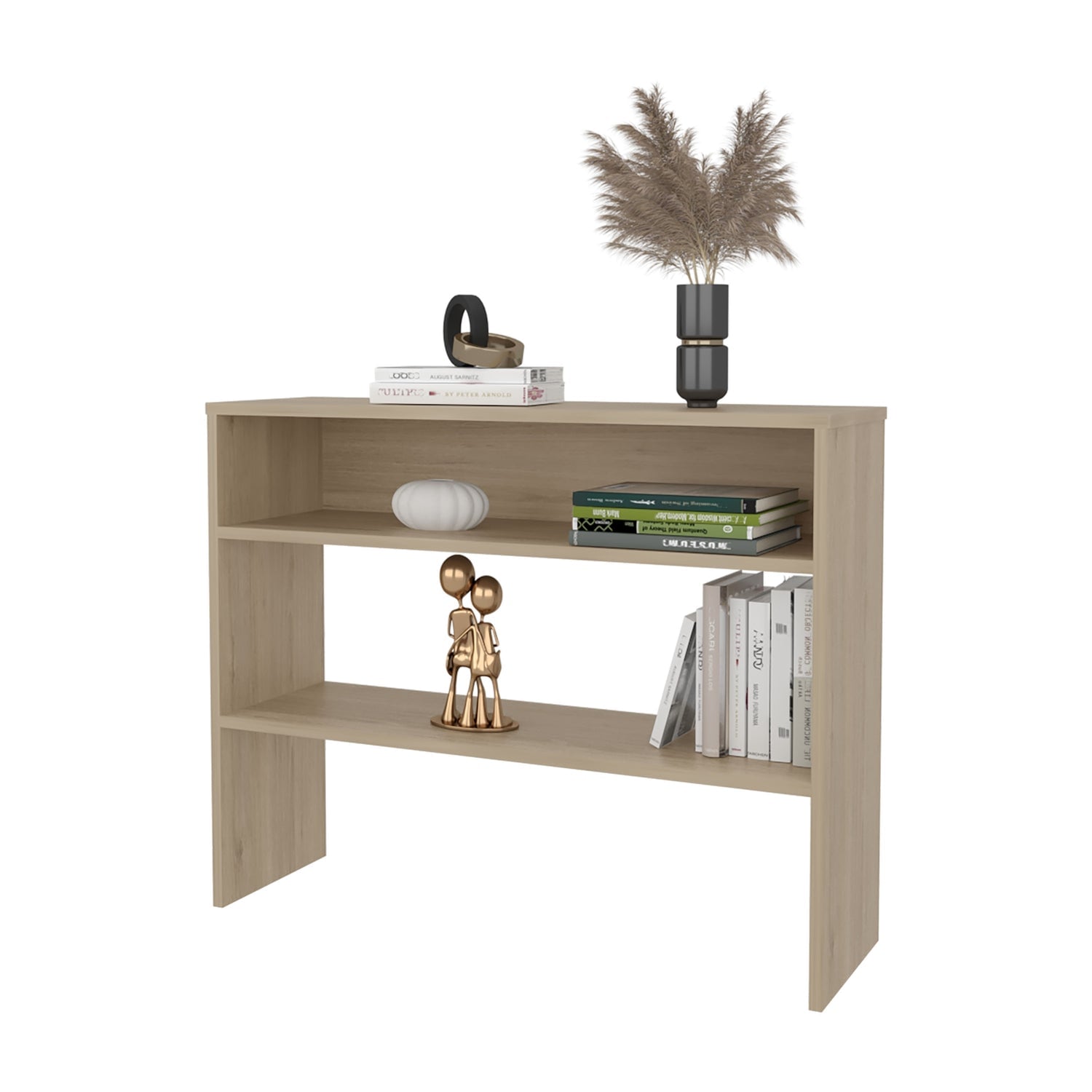 ARRIMO FMFURNITURE MUEBLE 2 REPISAS 80X100X30 CM FM 001C CAFÉ CLARO - 2