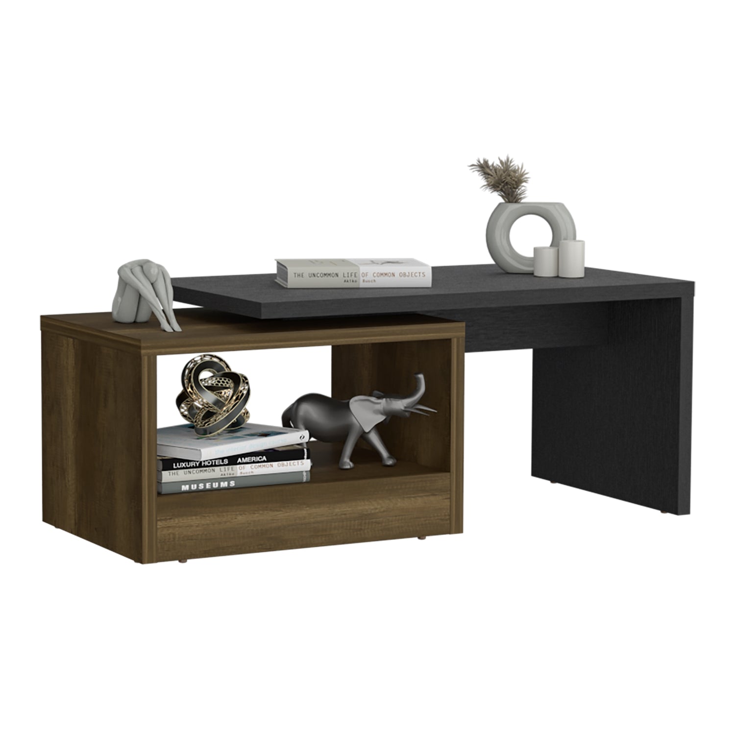 MESA CENTRO FMFURNITURE 45X100.2X45 CM FM 026N NEGRO - 4