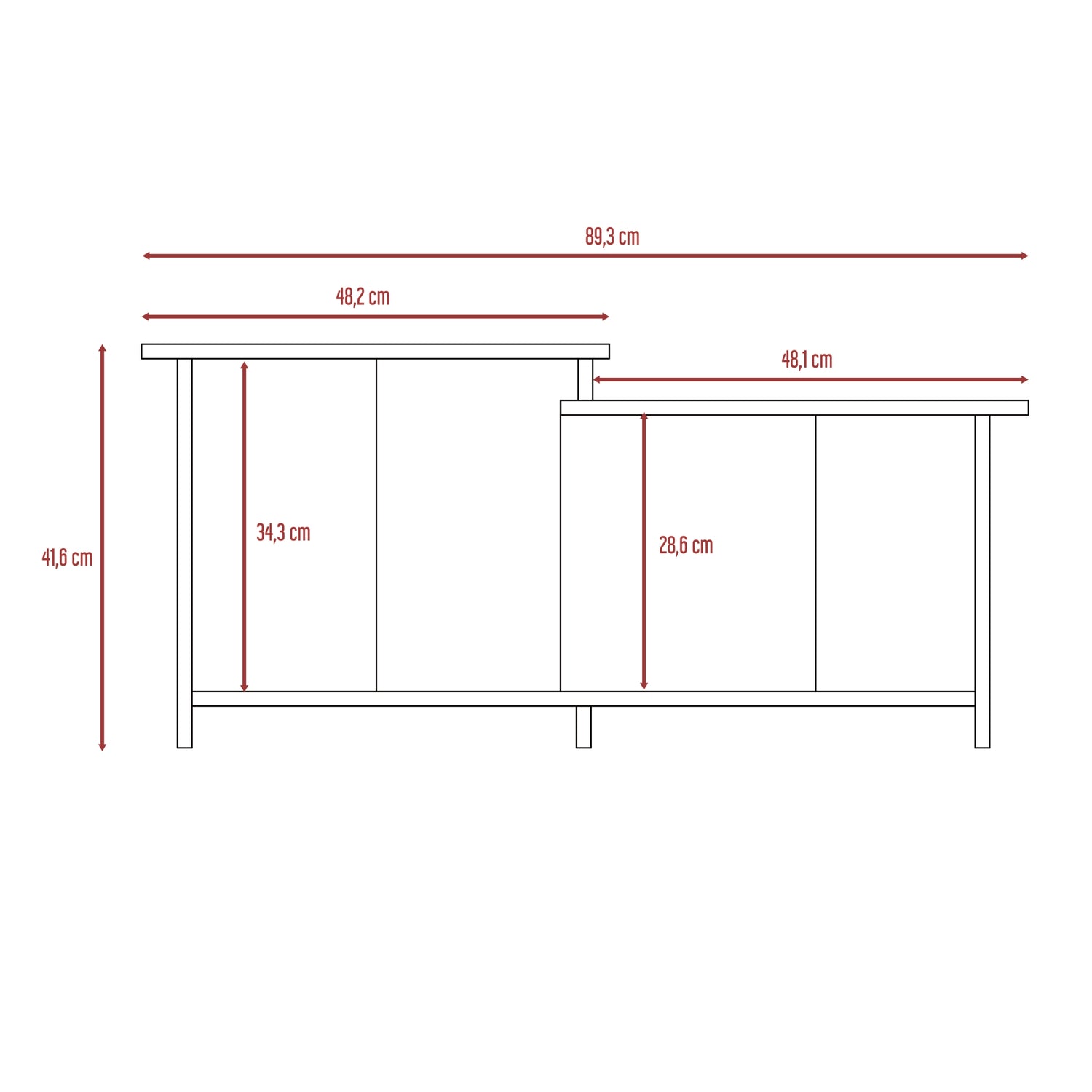 MESA CENTRO FMFURNITURE FM 024N NEGRO - 7