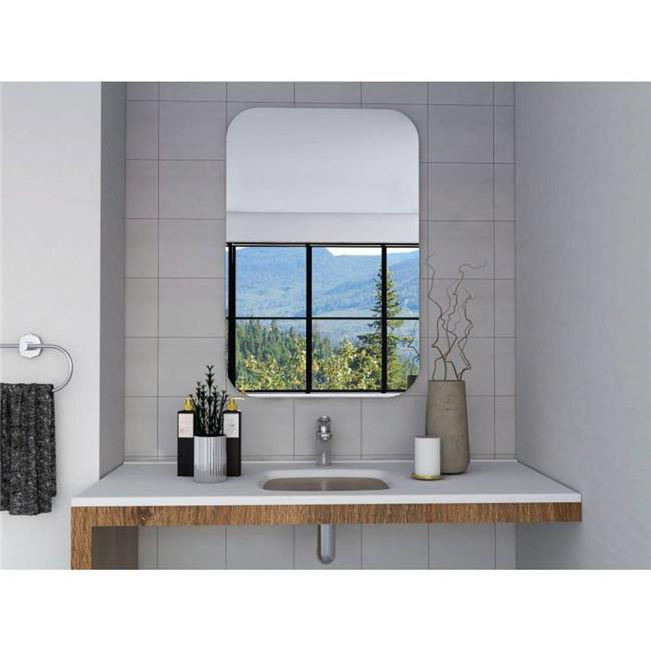 ESPEJO FMFURNITURE RECTANGULAR 60X90X1.9 CM BORDES REDONDEADOS FM 044 VIDRIO - 1