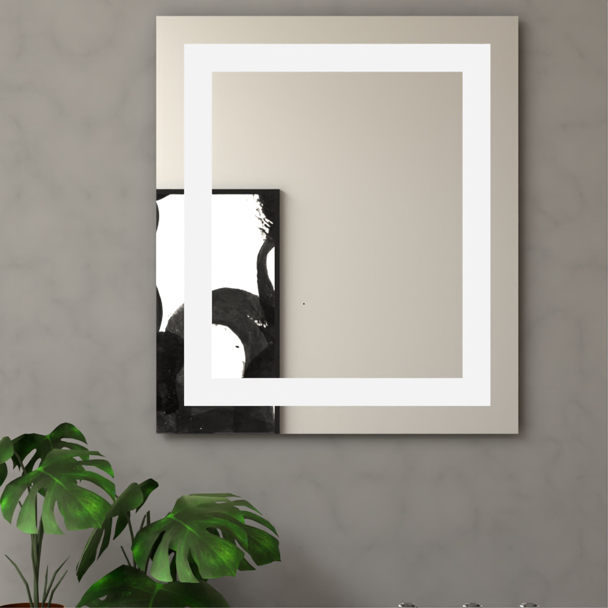 ESPEJO FMFURNITURE RECTANGULAR 65X75X1.9 CM FM 066 VIDRIO - 1