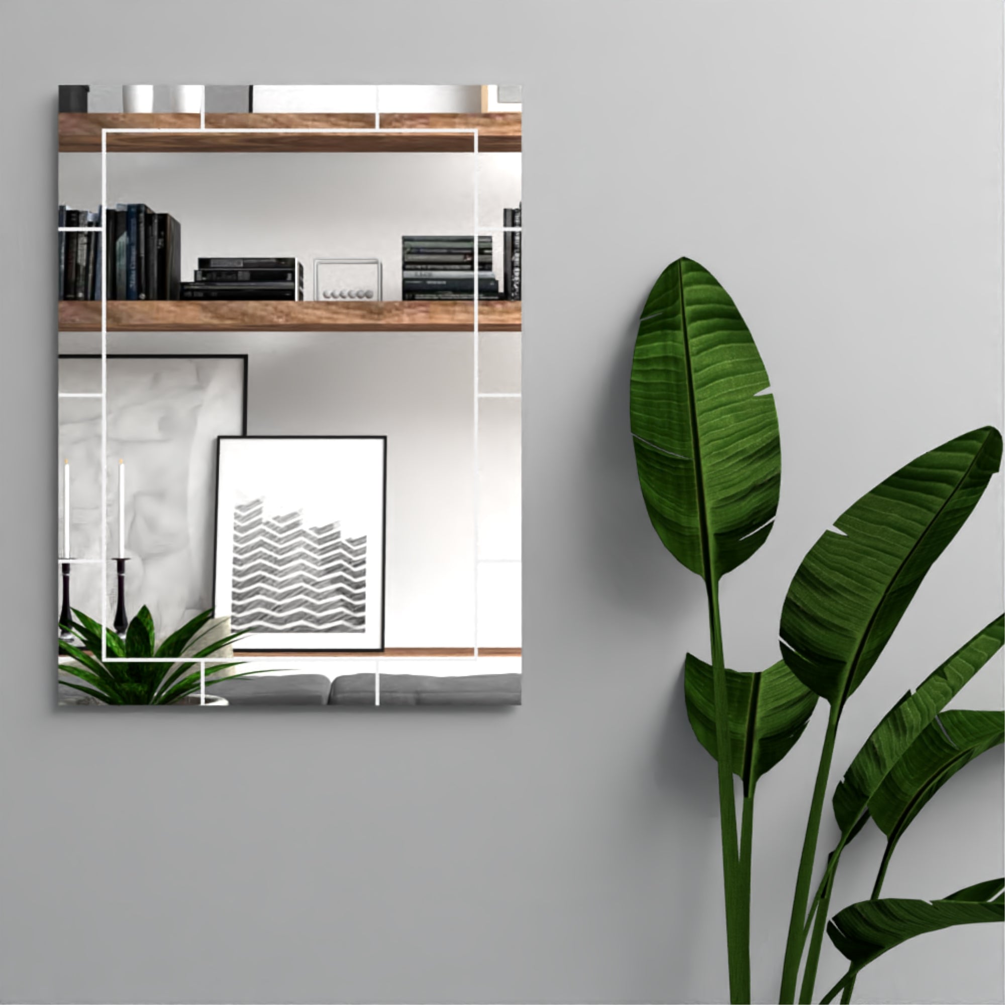 ESPEJO FMFURNITURE RECTANGULAR 71X53X1.9 CM FM 067 VIDRIO - 1
