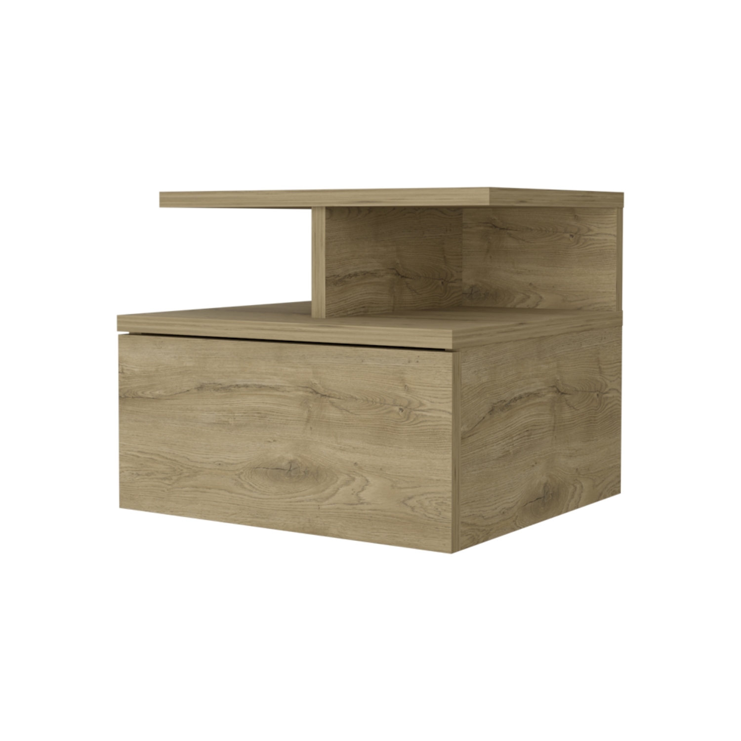 VELADOR FMFURNITURE FLOTANTE 1 CAJÓN FM 007C CAFE CLARO - 1