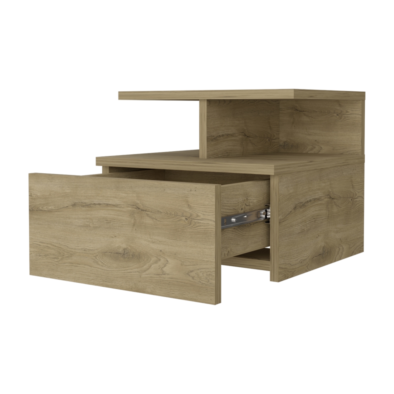 VELADOR FMFURNITURE FLOTANTE 1 CAJÓN FM 007C CAFE CLARO - 2