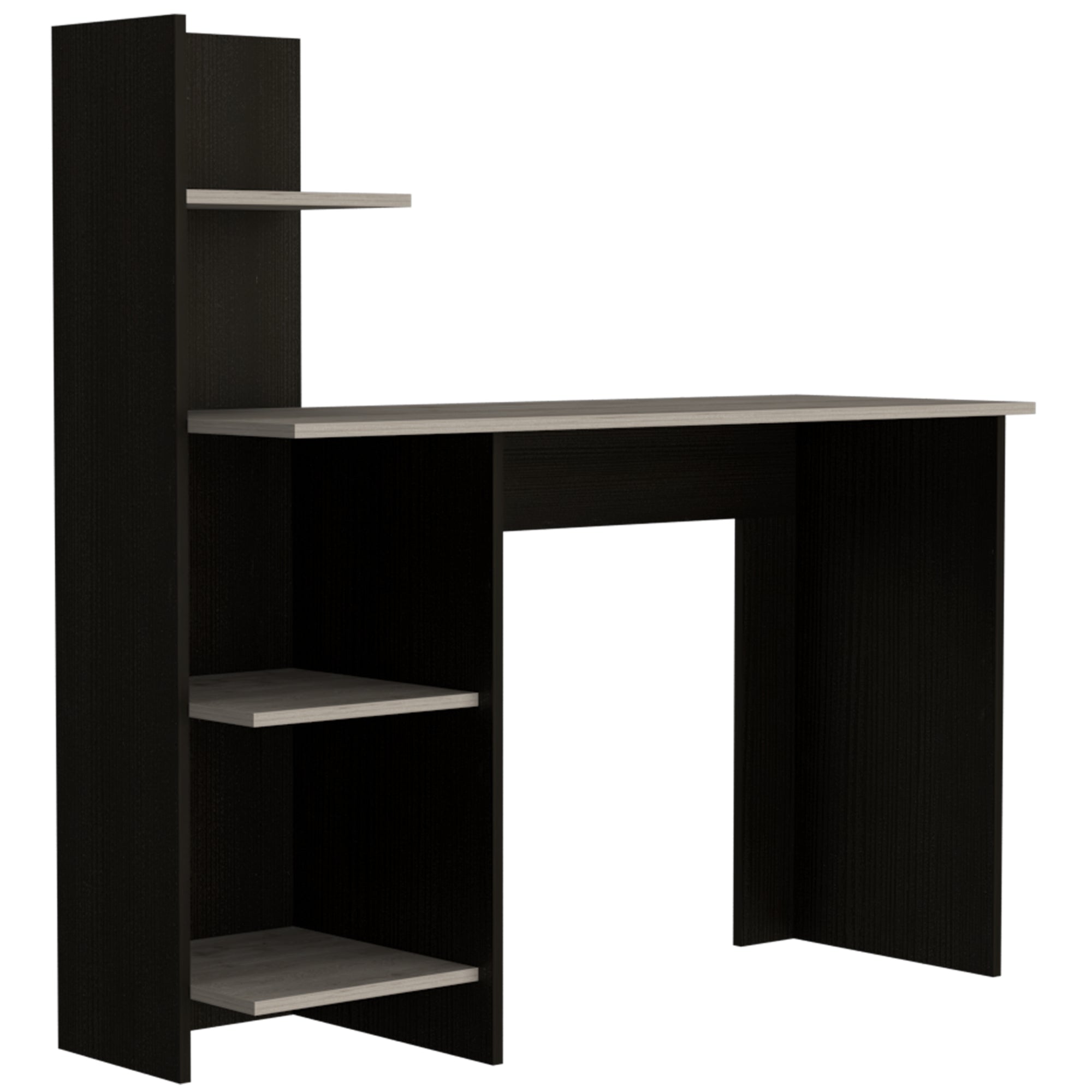 ESCRITORIO BIBLIOTECA FM-013N - NEGRO Y GRIS - 1