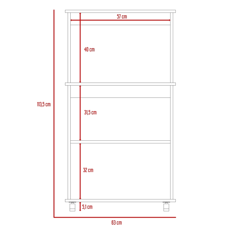 MUEBLE MICROONDAS 2 PUERTAS FM-010B BLANCO - 4