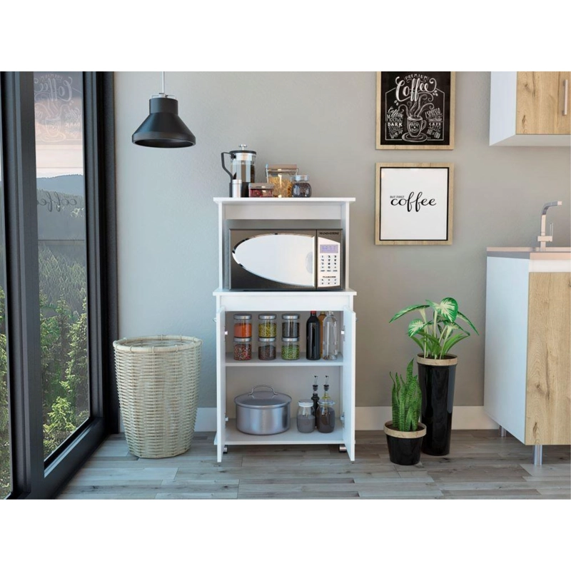 MUEBLE MICROONDAS 2 PUERTAS FM-010B BLANCO - 10