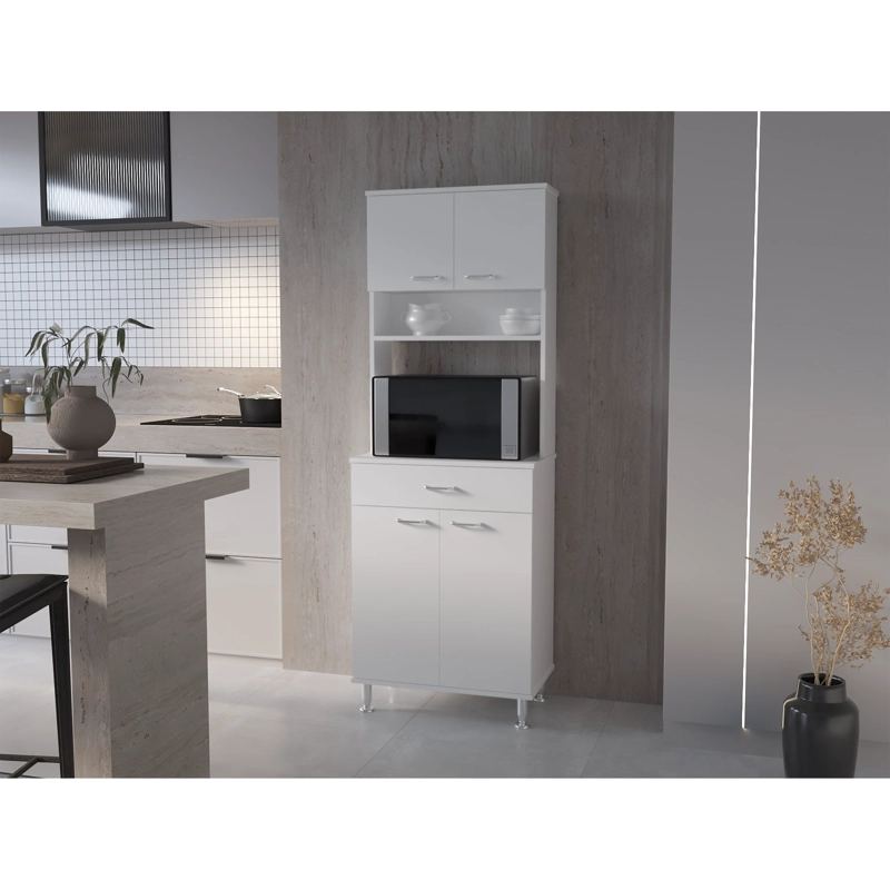 MUEBLE MICROONDAS 4 PUERTAS 1 CAJON FM-012B BLANCO - 9