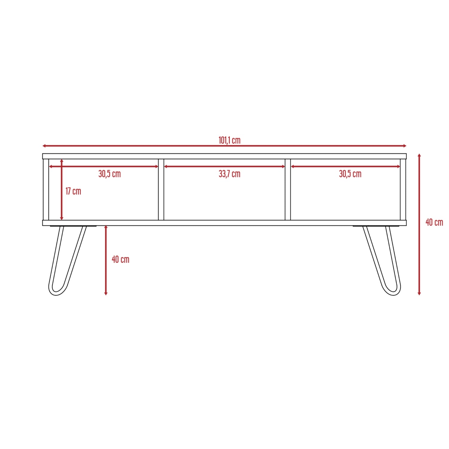 MESA DE CENTRO 4 PATAS METALICAS FM-005C CAFÉ CLARO Y PLOMO - 2