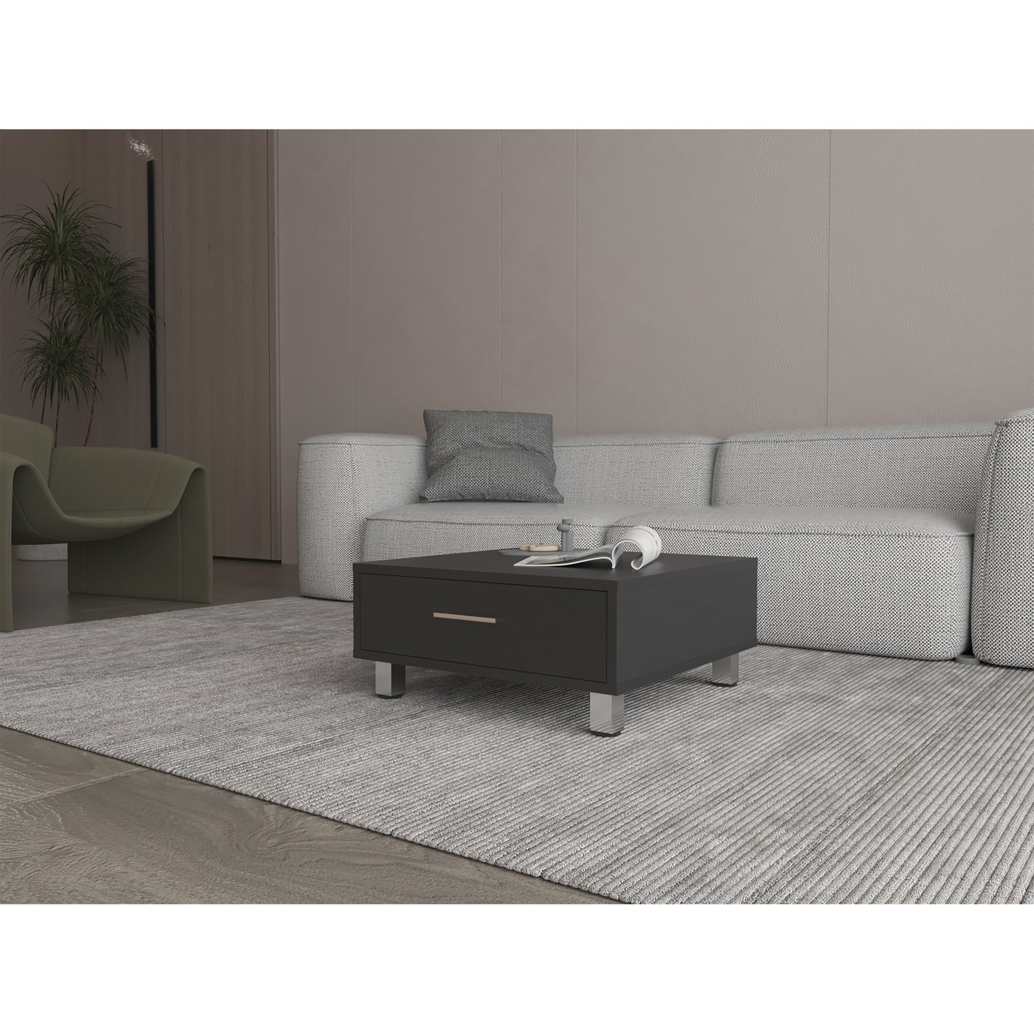 MESA DE CENTRO 1 CAJÓN FM-001N - NEGRO - 7