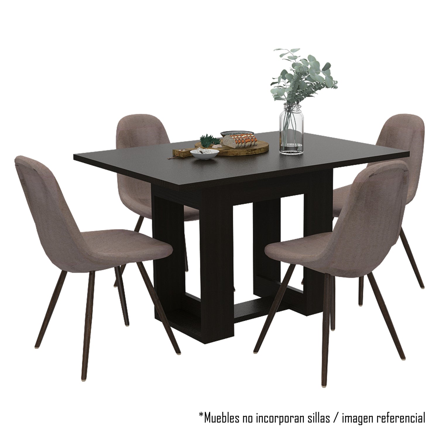 MESA DE COMEDOR FM-003N NEGRO - 4