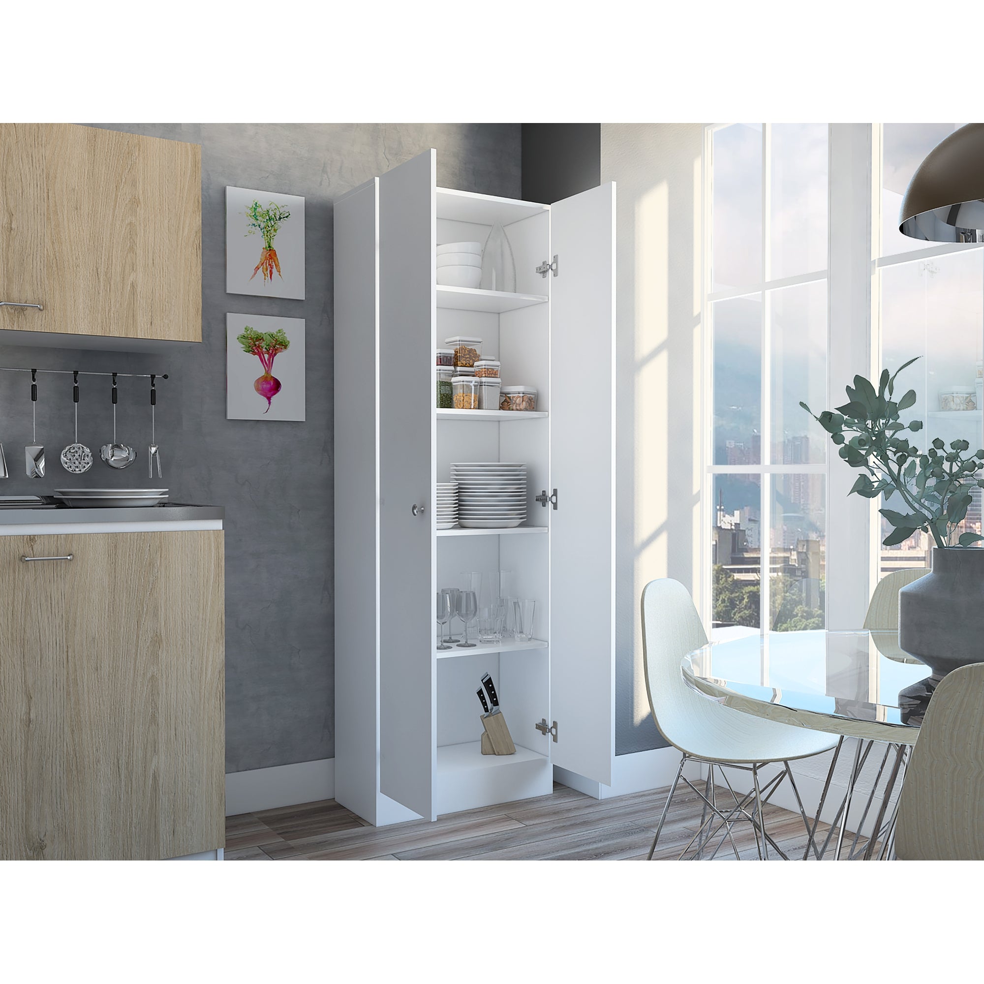ESTANTE ORGANIZADOR WC 2 PUERTAS FM-010B - BLANCO - 7