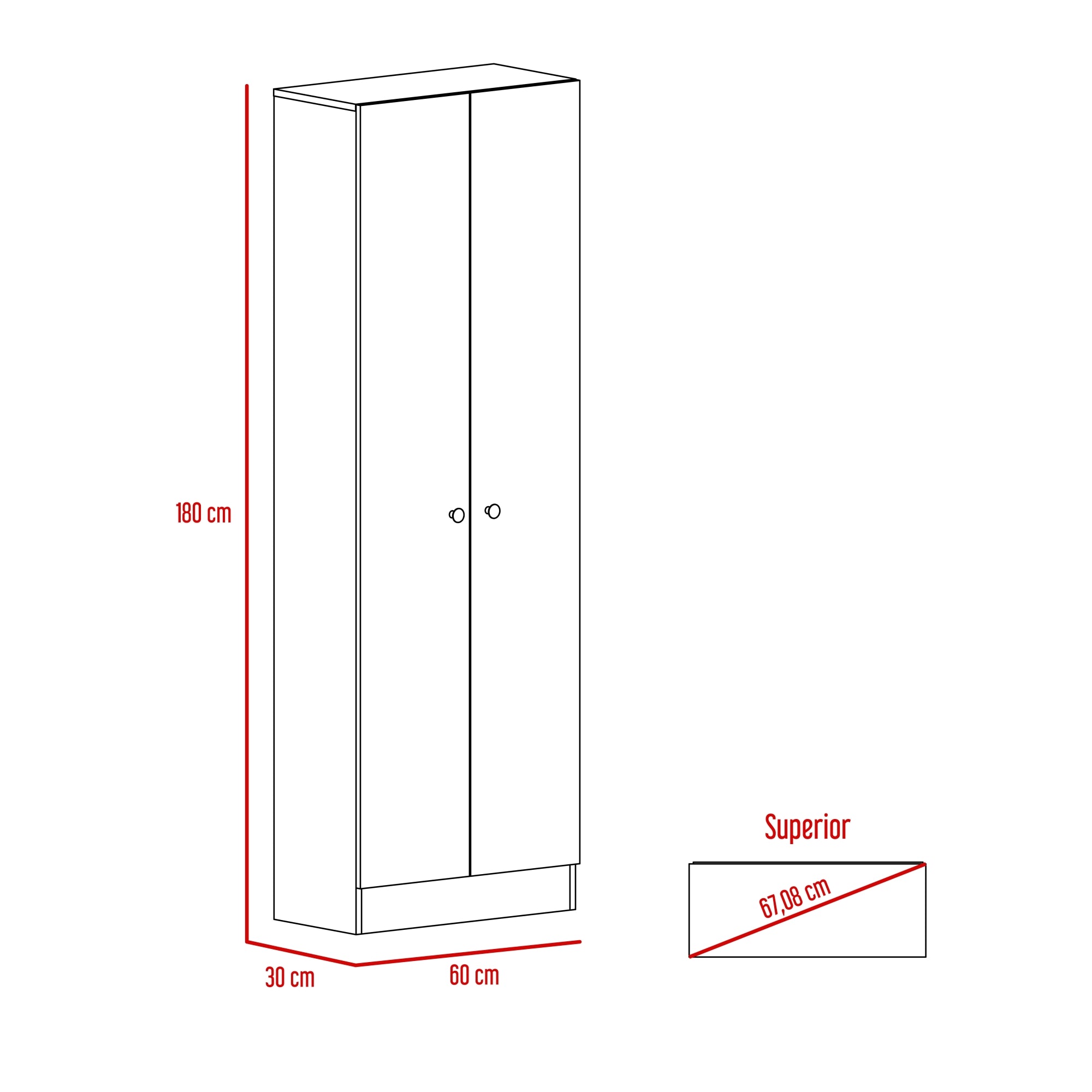 ESTANTE ORGANIZADOR WC 2 PUERTAS FM-010B - BLANCO - 8