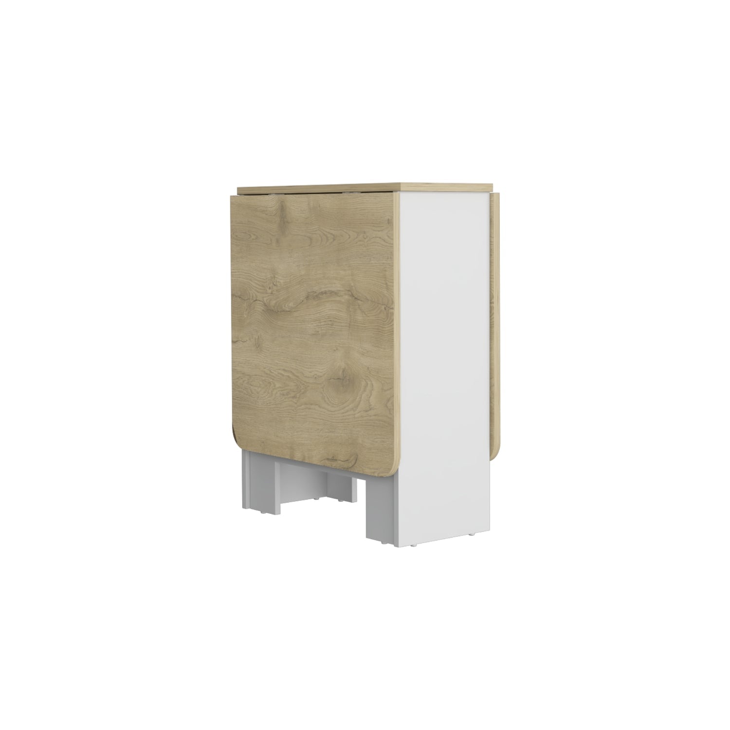MESA PLEGABLE FM-001B - BLANCO Y CAFÉ CLARO - 1
