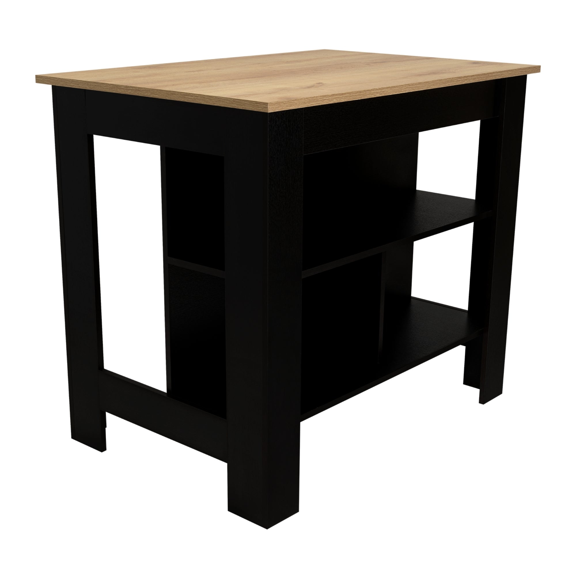 ISLA DE COCINA 103X70X90 CM FM-009N NEGRO Y CAFÉ CLARO - 2