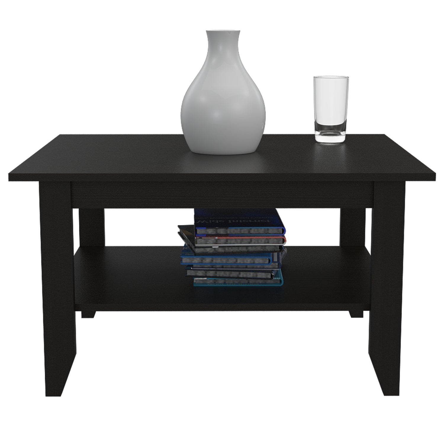 MESA DE CENTRO 1 ESTANTE FM-004N NEGRO - 4