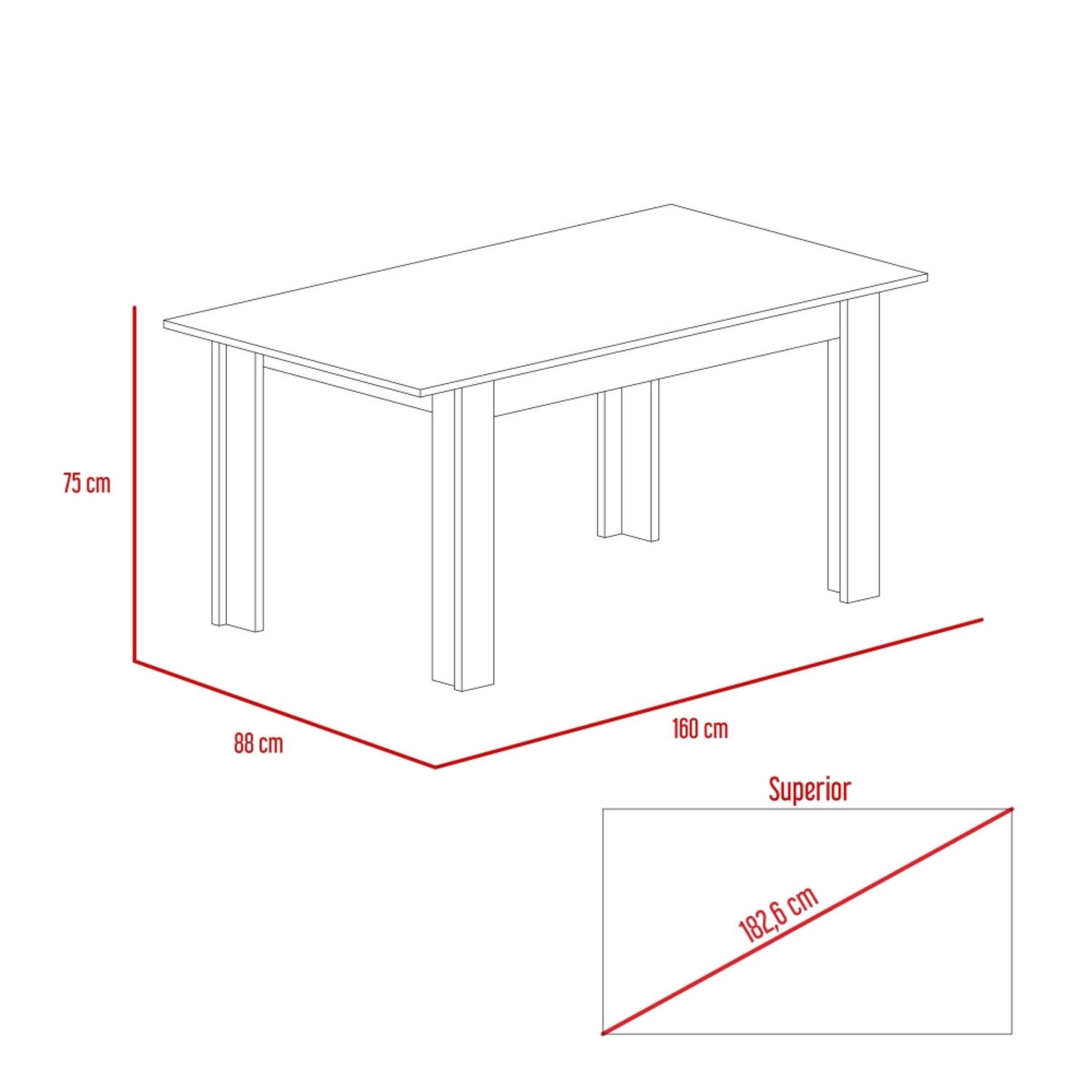 MESA DE COMEDOR FM-005C CAFÉ CLARO - 8