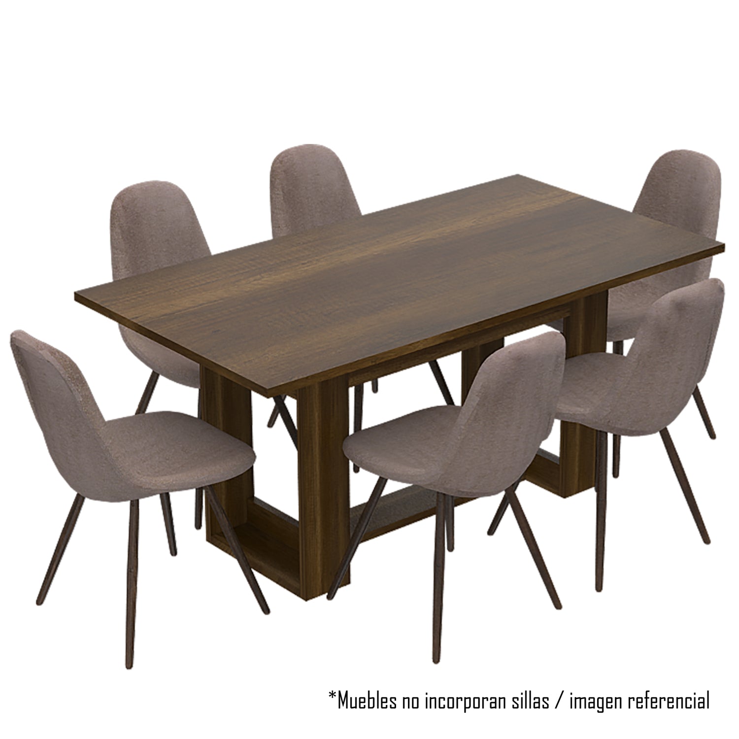 MESA DE COMEDOR FM-004O CAFÉ OSCURO - 5