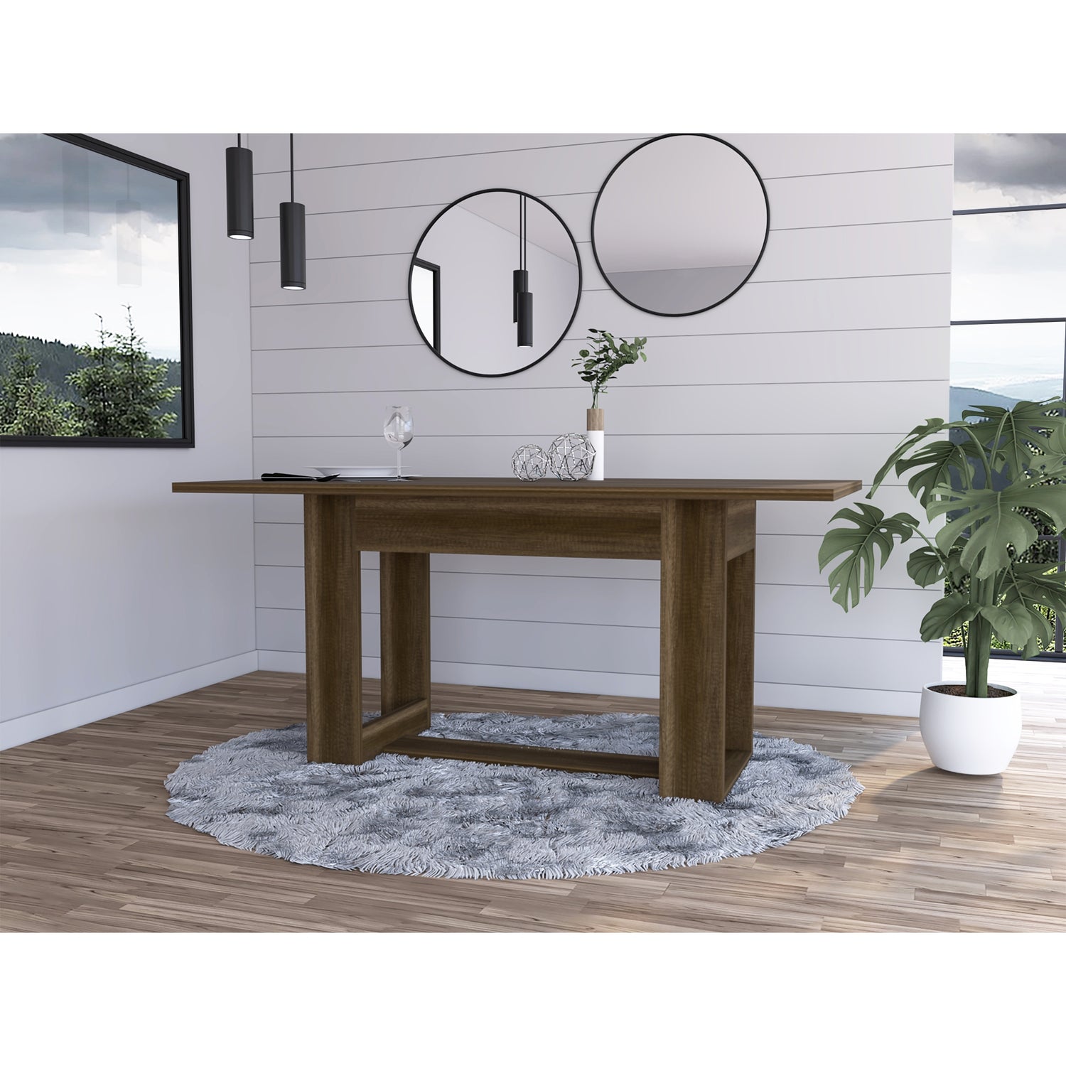 MESA DE COMEDOR FM-004O CAFÉ OSCURO - 6