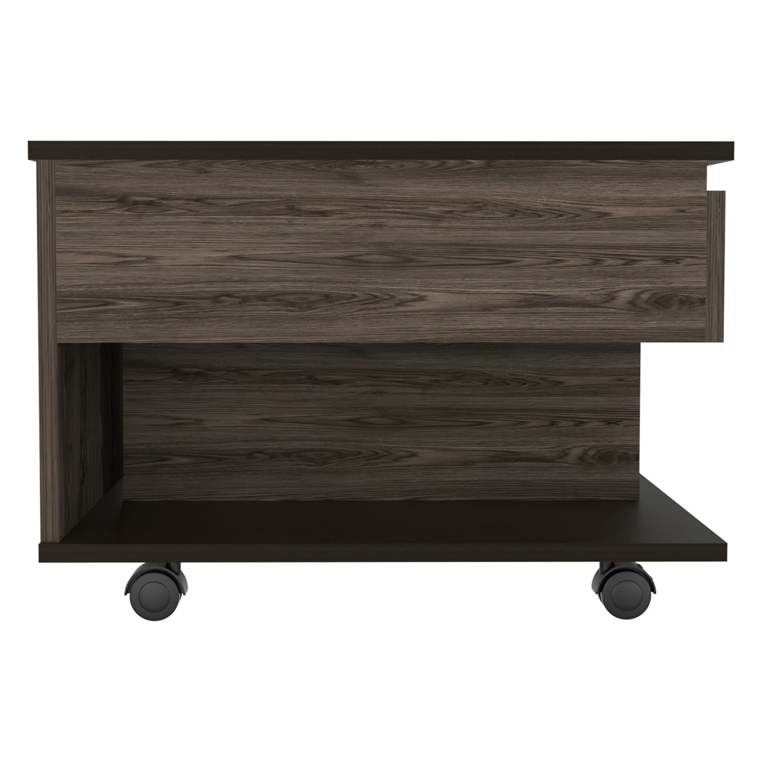MESA DE CENTRO EXTENSIBLE FM-001O - CAFÉ OSCURO Y NEGRO - 4