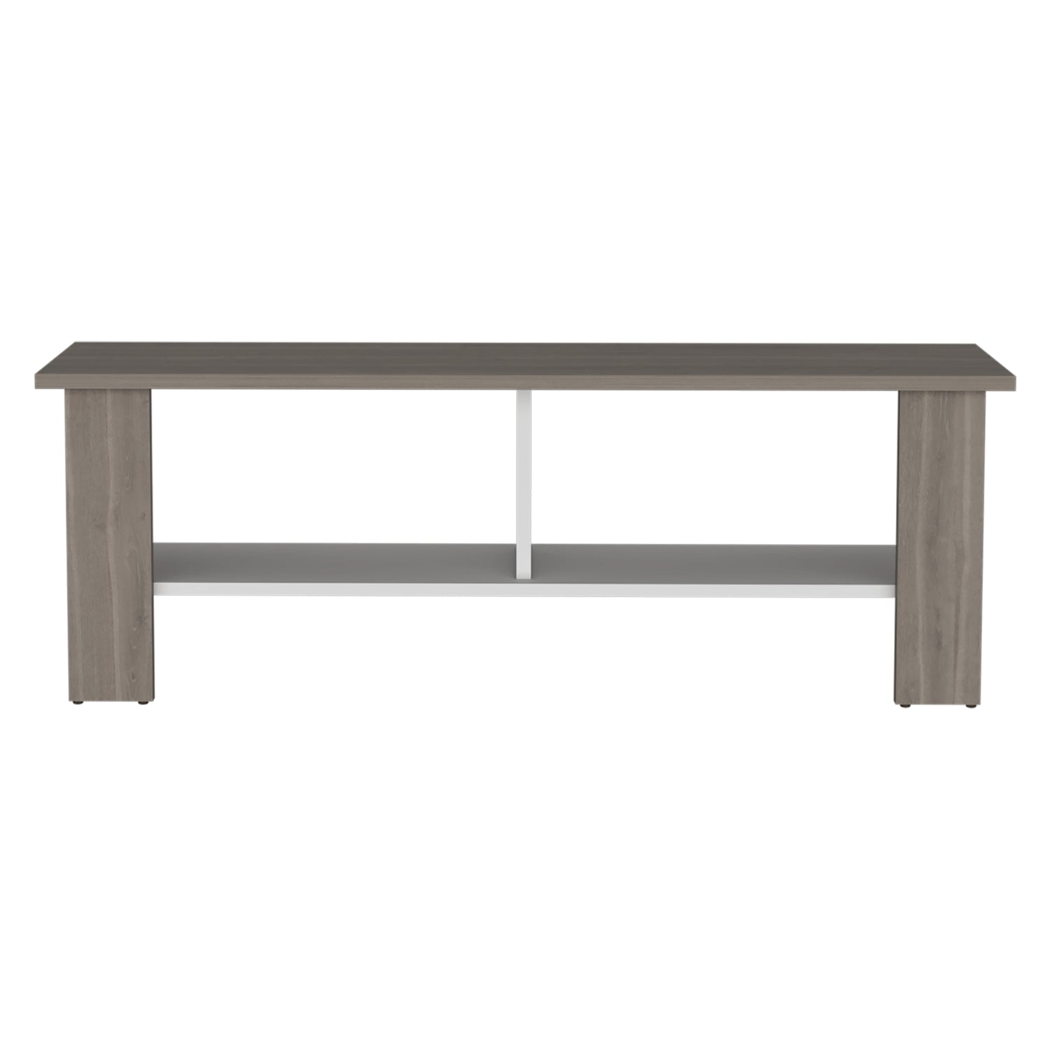 RACK TV 50' CON 2 REPISAS FM-031B BEIGE Y BLANCO - 2